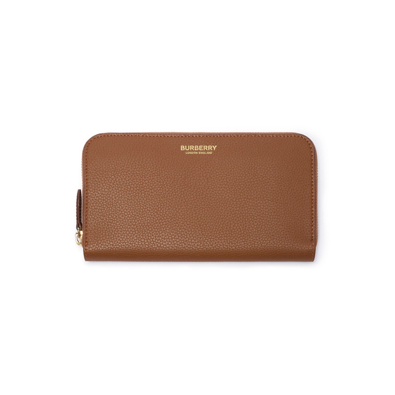 Large Logo Leather Zip Wallet 1