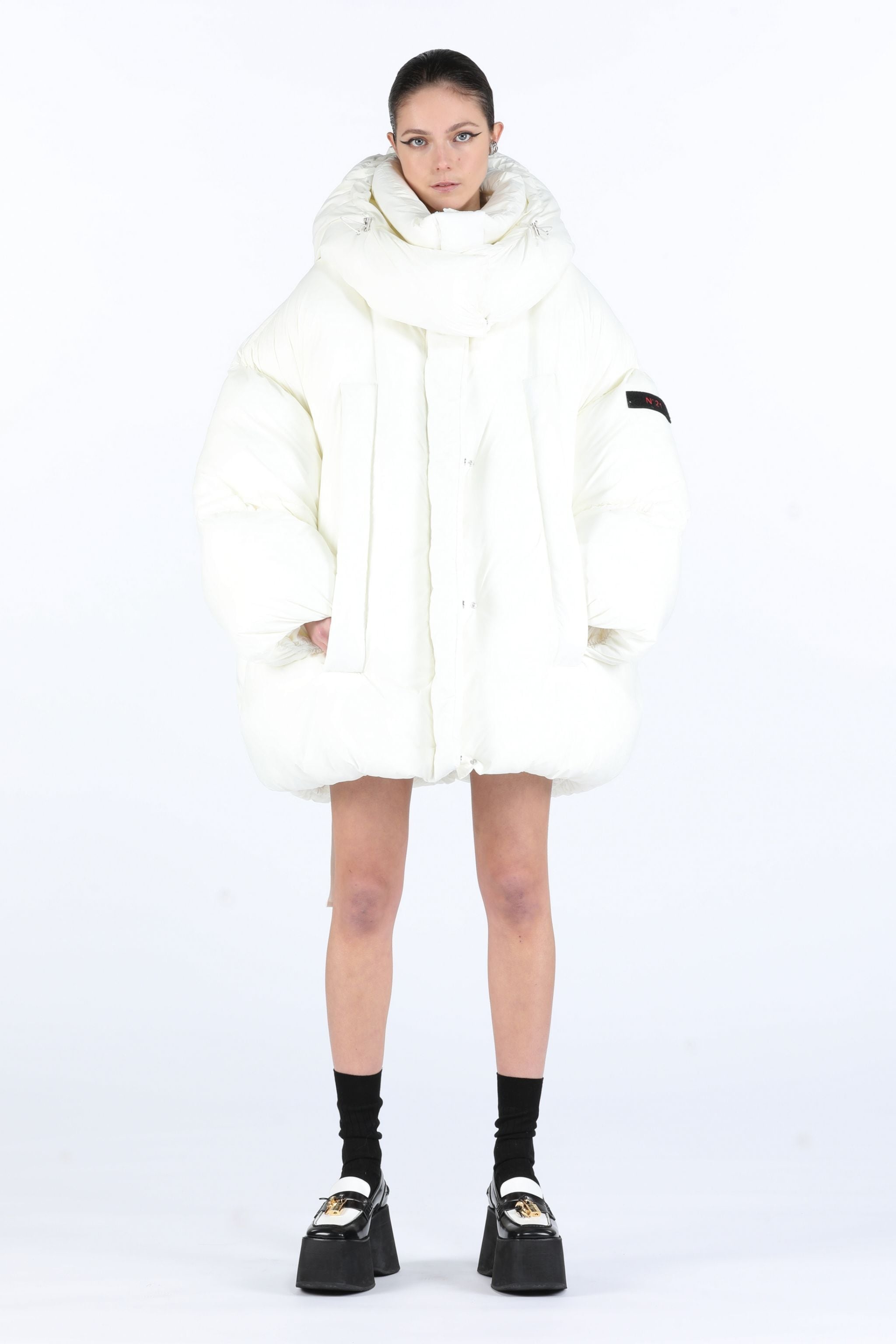 OVERSIZED PADDED HOODED COAT - 4