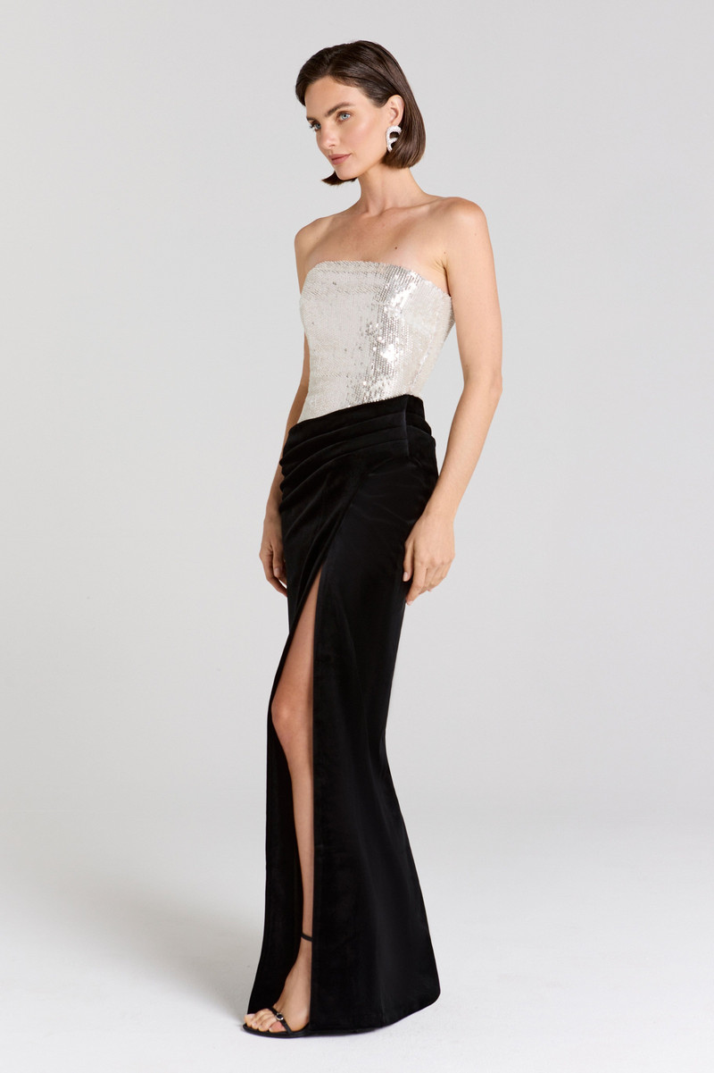 NADINE MERABI Samantha Silver Dress outlook