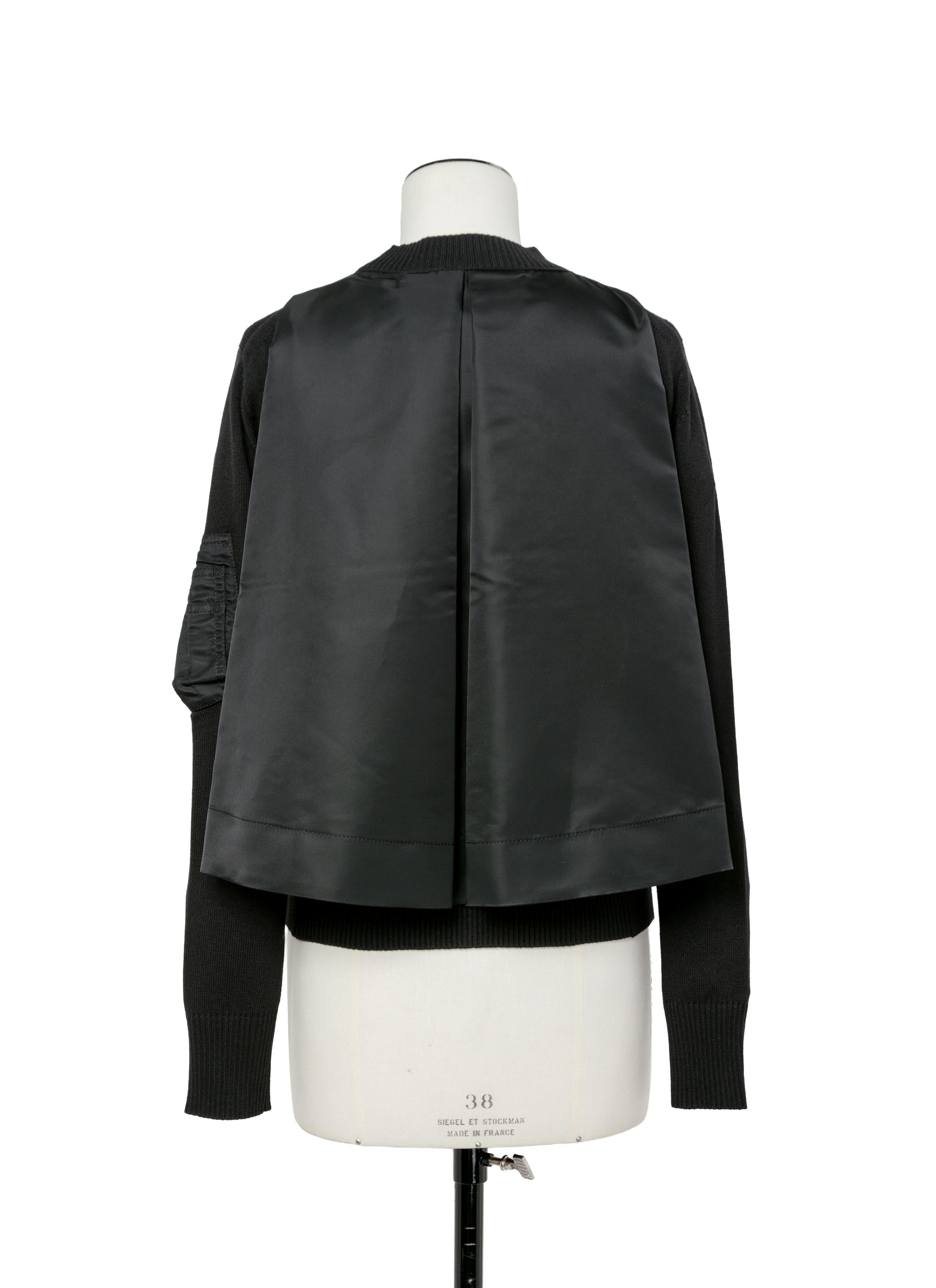 Nylon Twill x Cotton Knit Pullover - 3