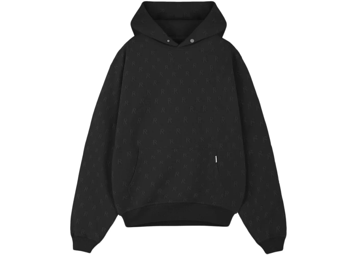 Represent Intarsia Initial Hoodie Off Black - 1