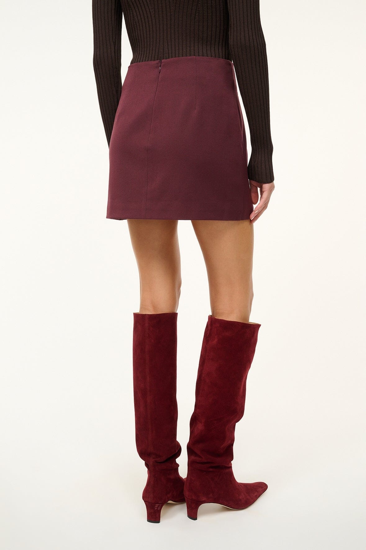 STAUD ANNETTE SKIRT MERLOT - 5