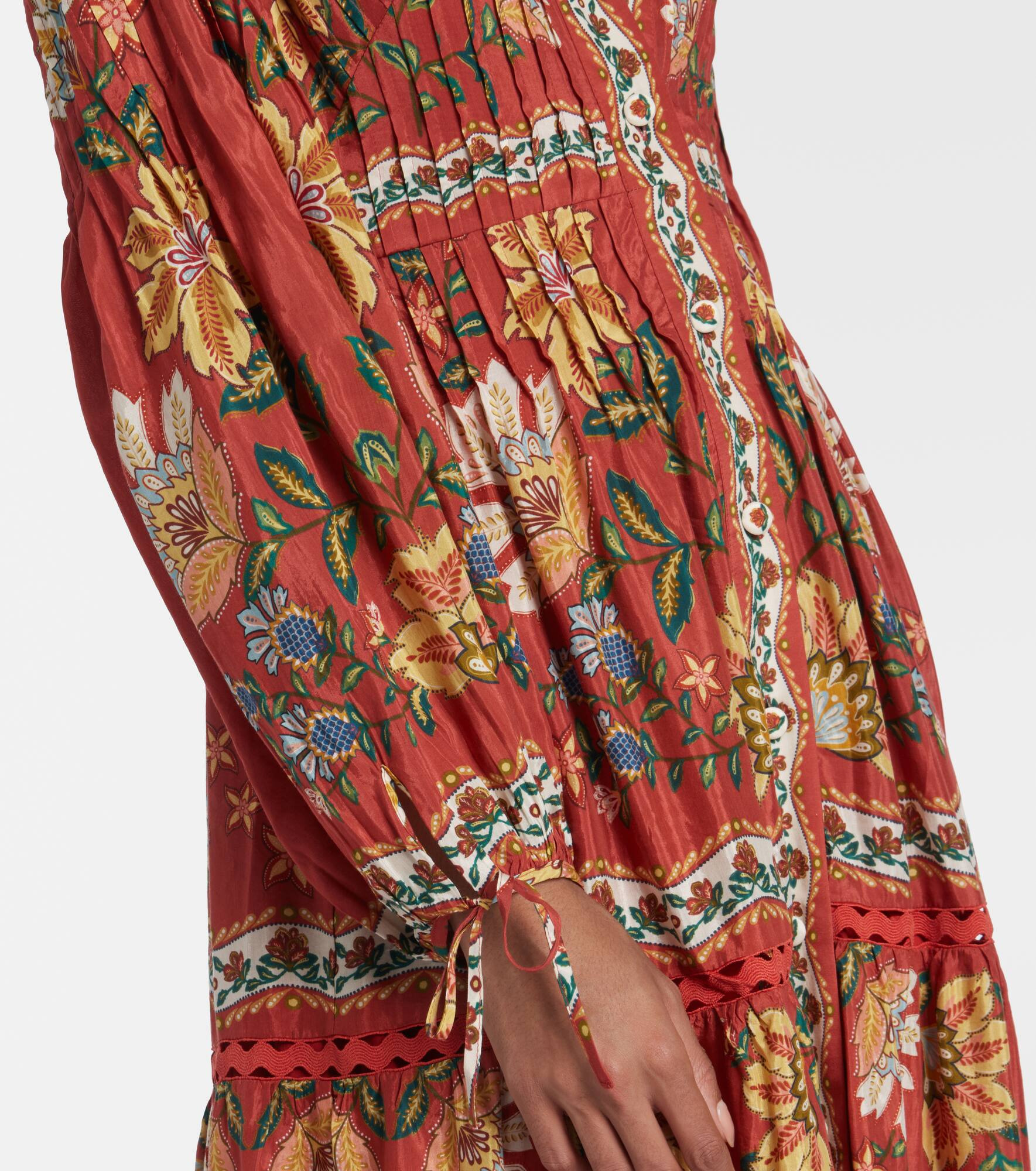 Garden Delight cotton-blend midi dress - 5