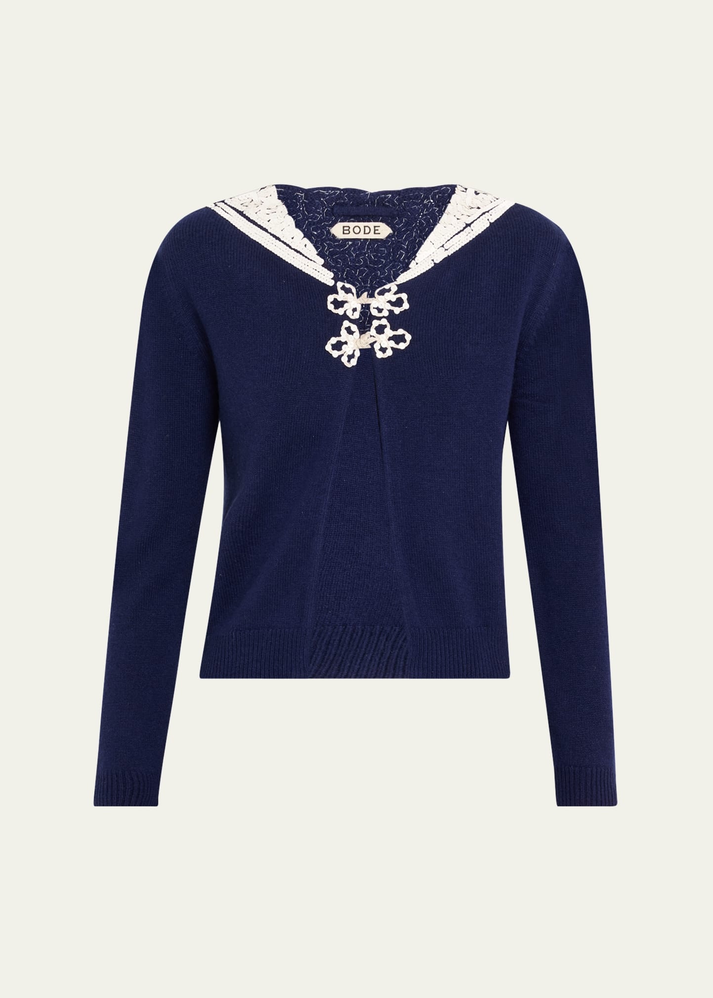 Astoria Sequined Sailor Collar Cardigan - 1