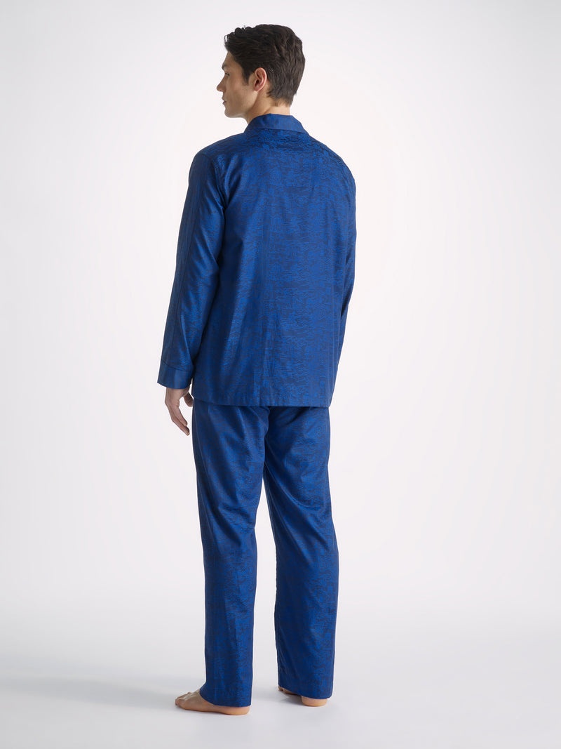 Men's Classic Fit Pyjamas Paris 25 Cotton Jacquard Navy - 4