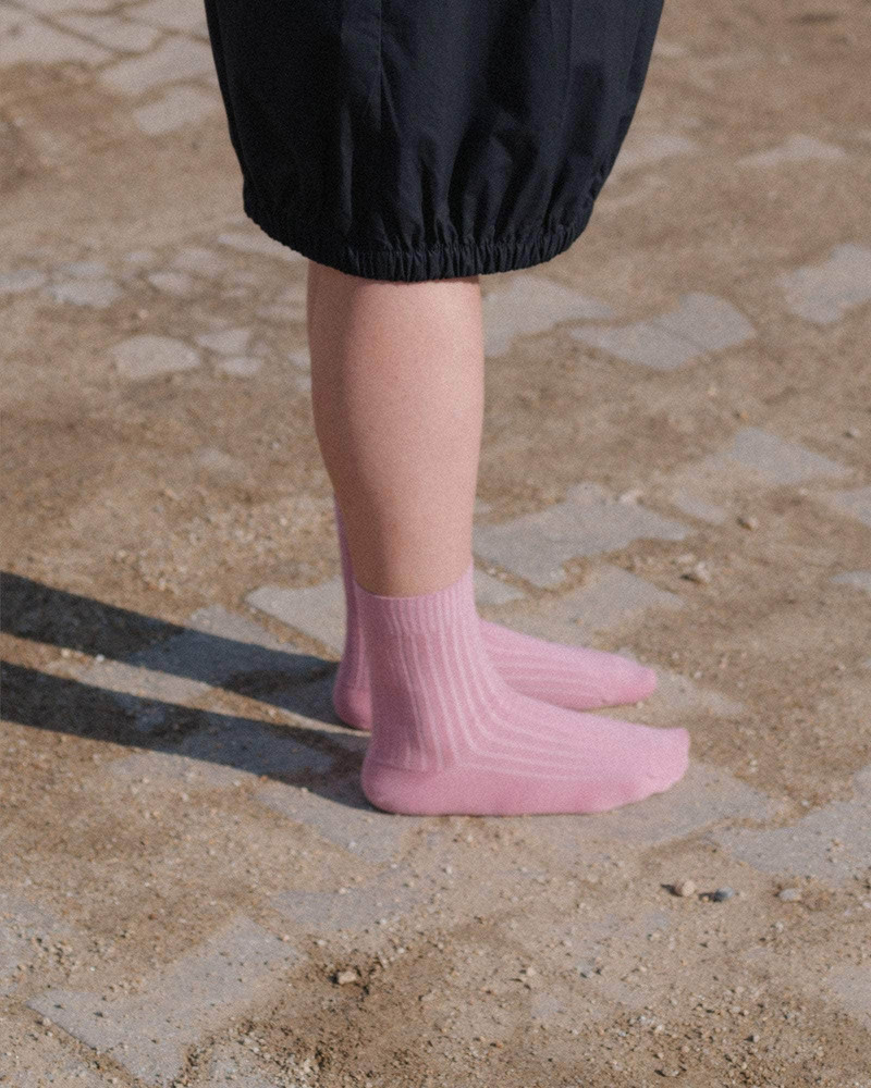 BASERANGE Rib Overankle Socks - Organic Cotton Rib outlook