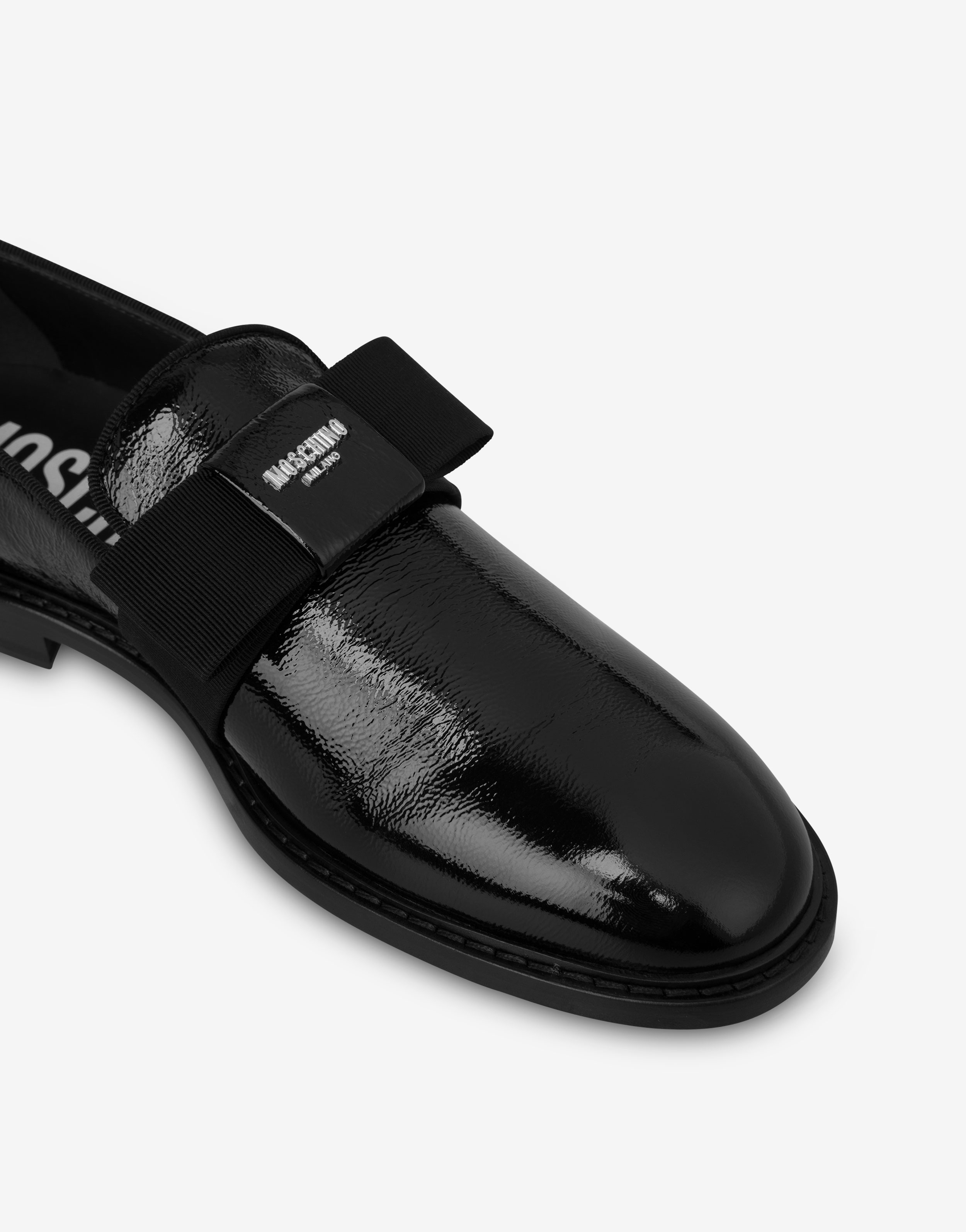 MOSCHINO PLATE NAPLAK LOAFERS - 4