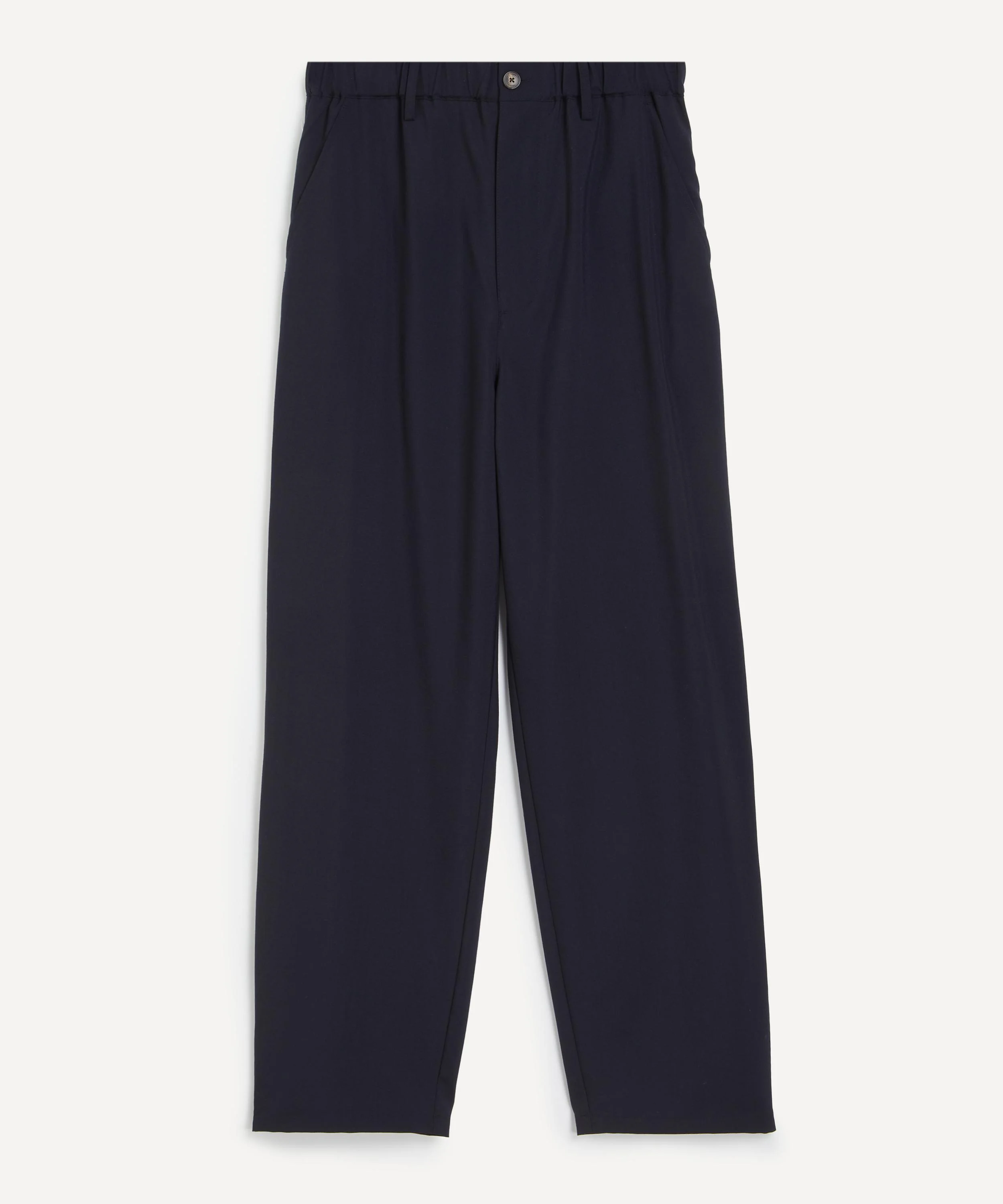 Dark Navy Wool Easy Trousers - 1