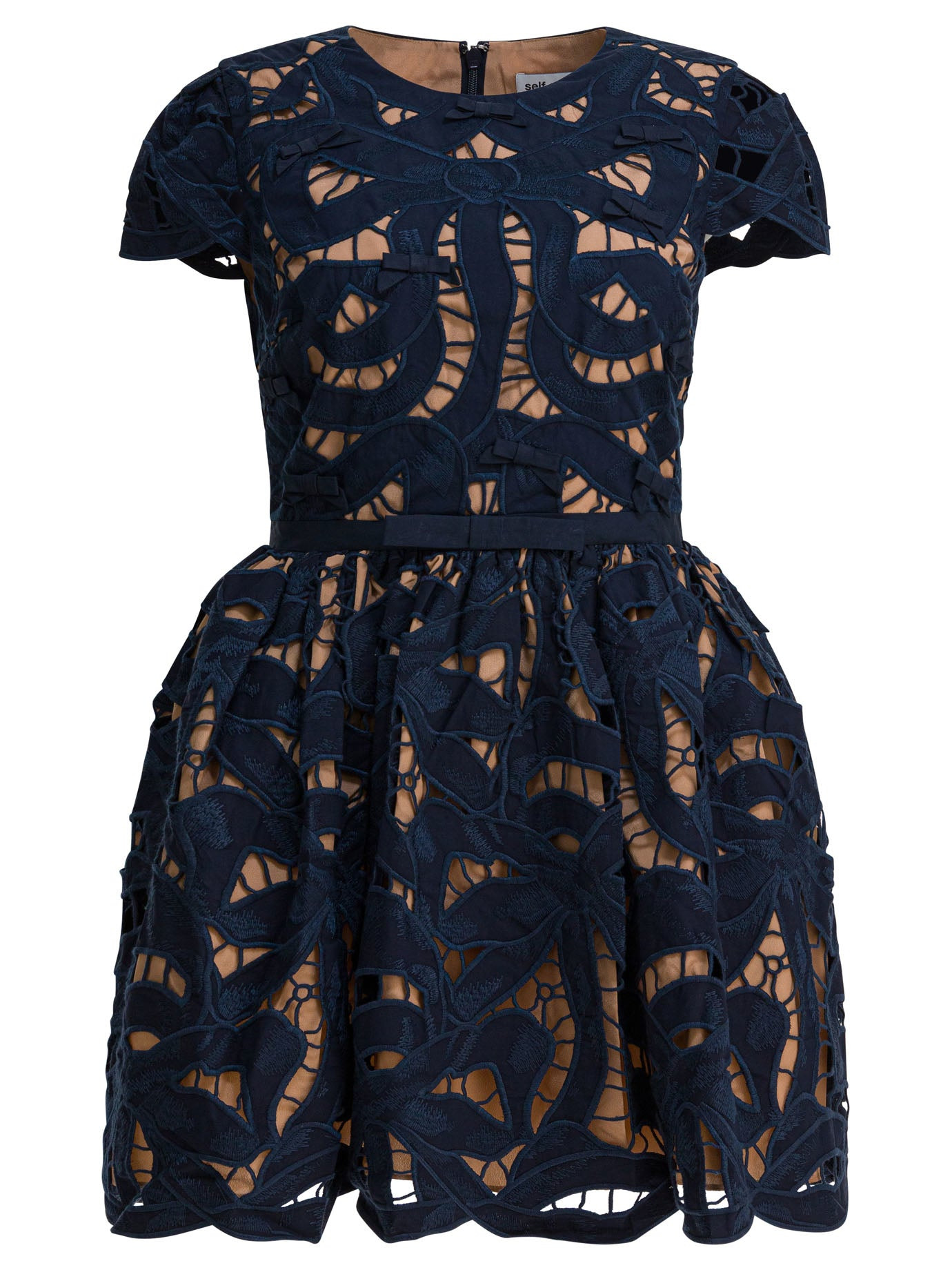 Self-portrait Short Dress With Bow - 1