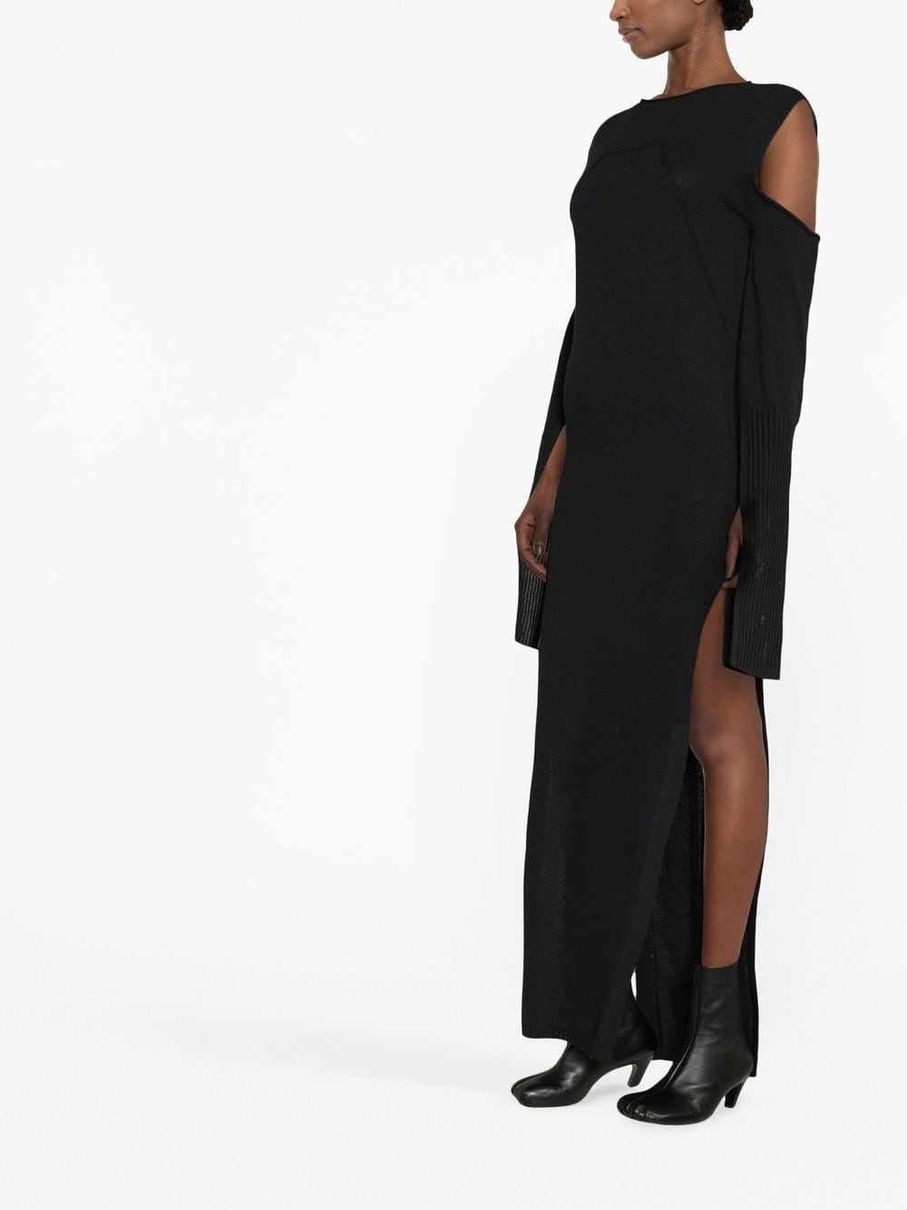cape-sleeve knit dress - 3