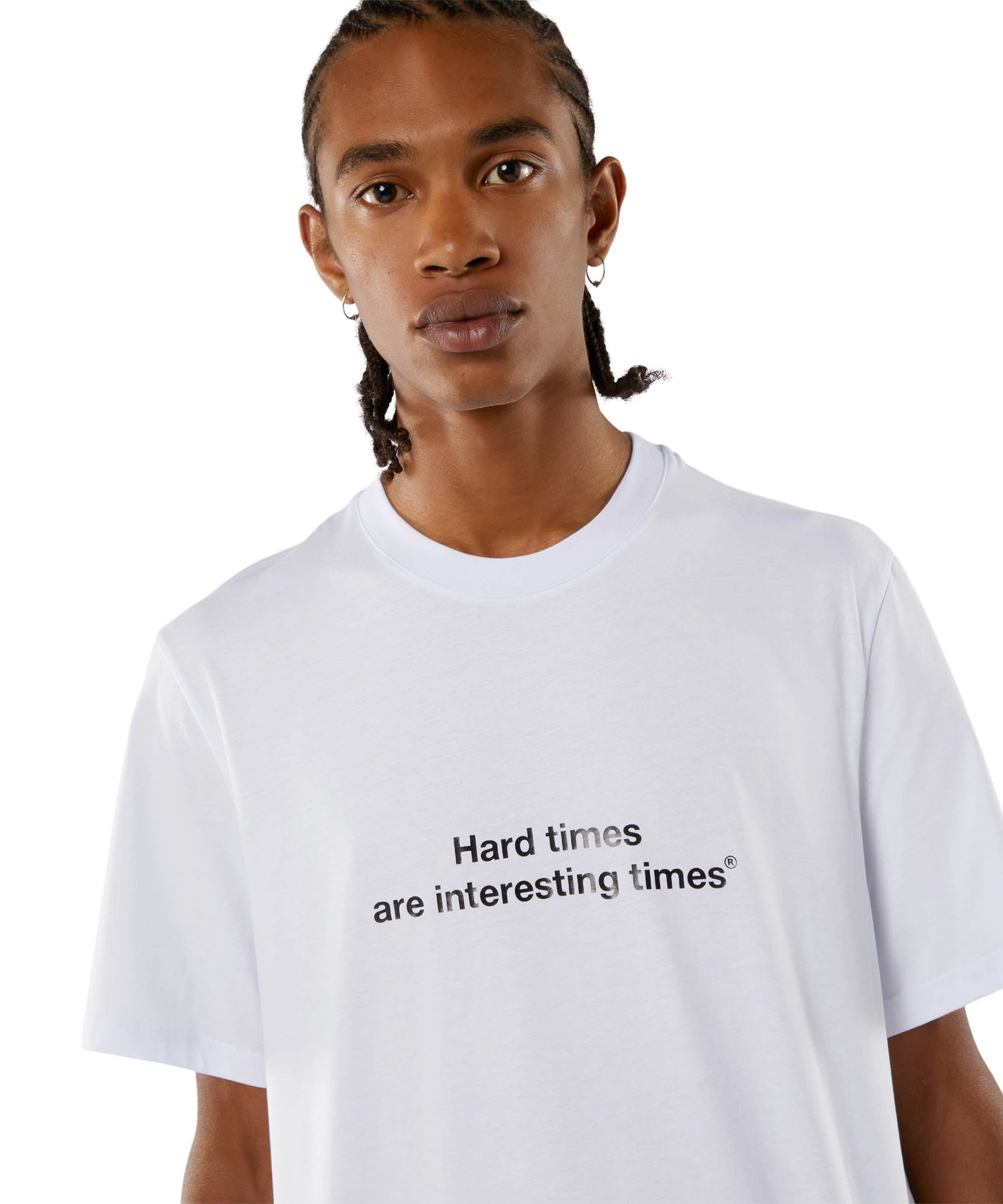 T-shirt quote "Hard times are interesting times" - 2