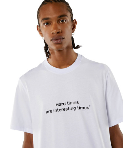 MSGM T-shirt quote "Hard times are interesting times" outlook
