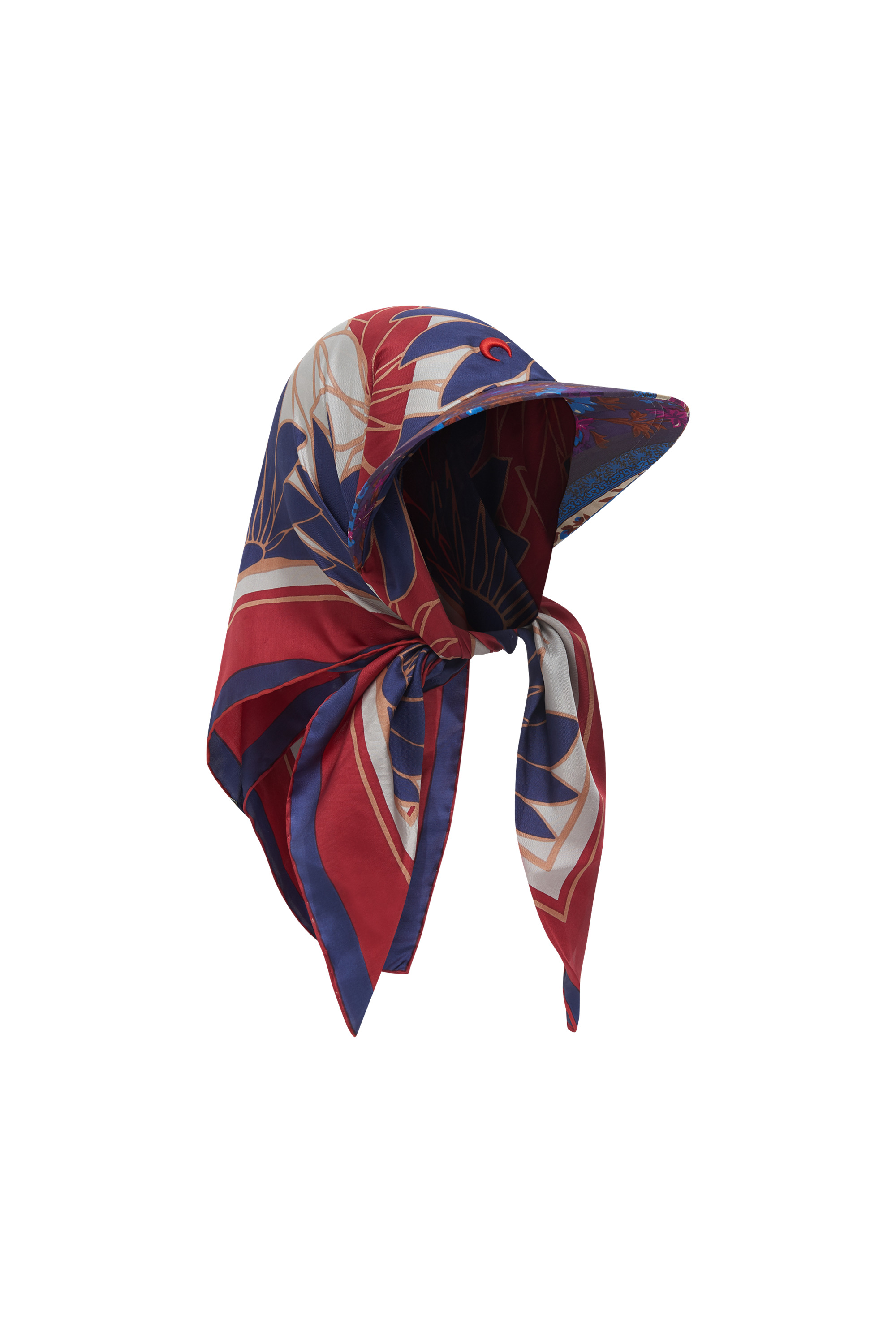 Regenerated Silk Scarves Veiled Cap - 2