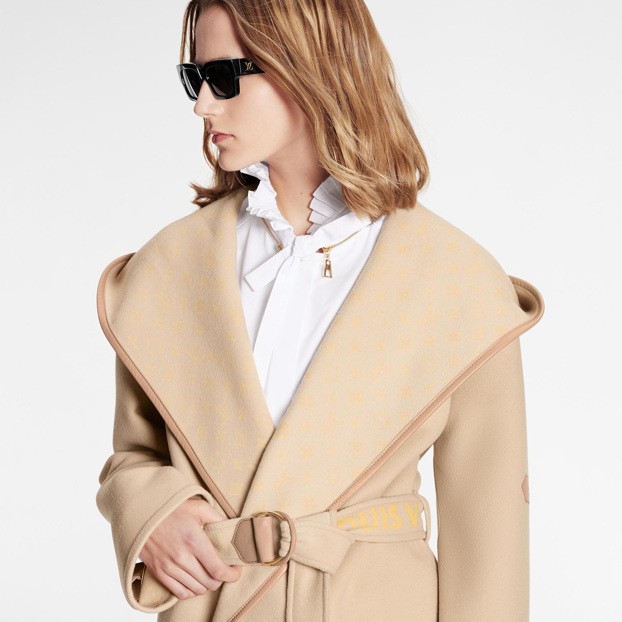 Signature Double Face Short Wrap Coat - 4