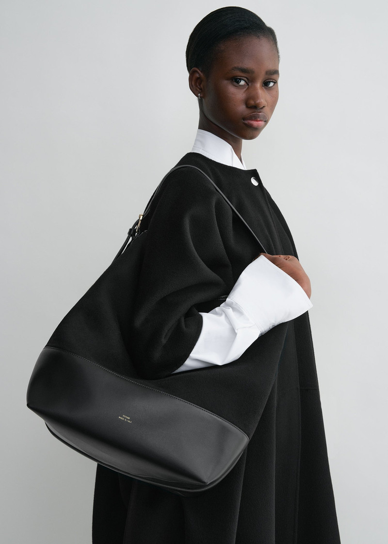 TOTEME Belted doublé tote black outlook