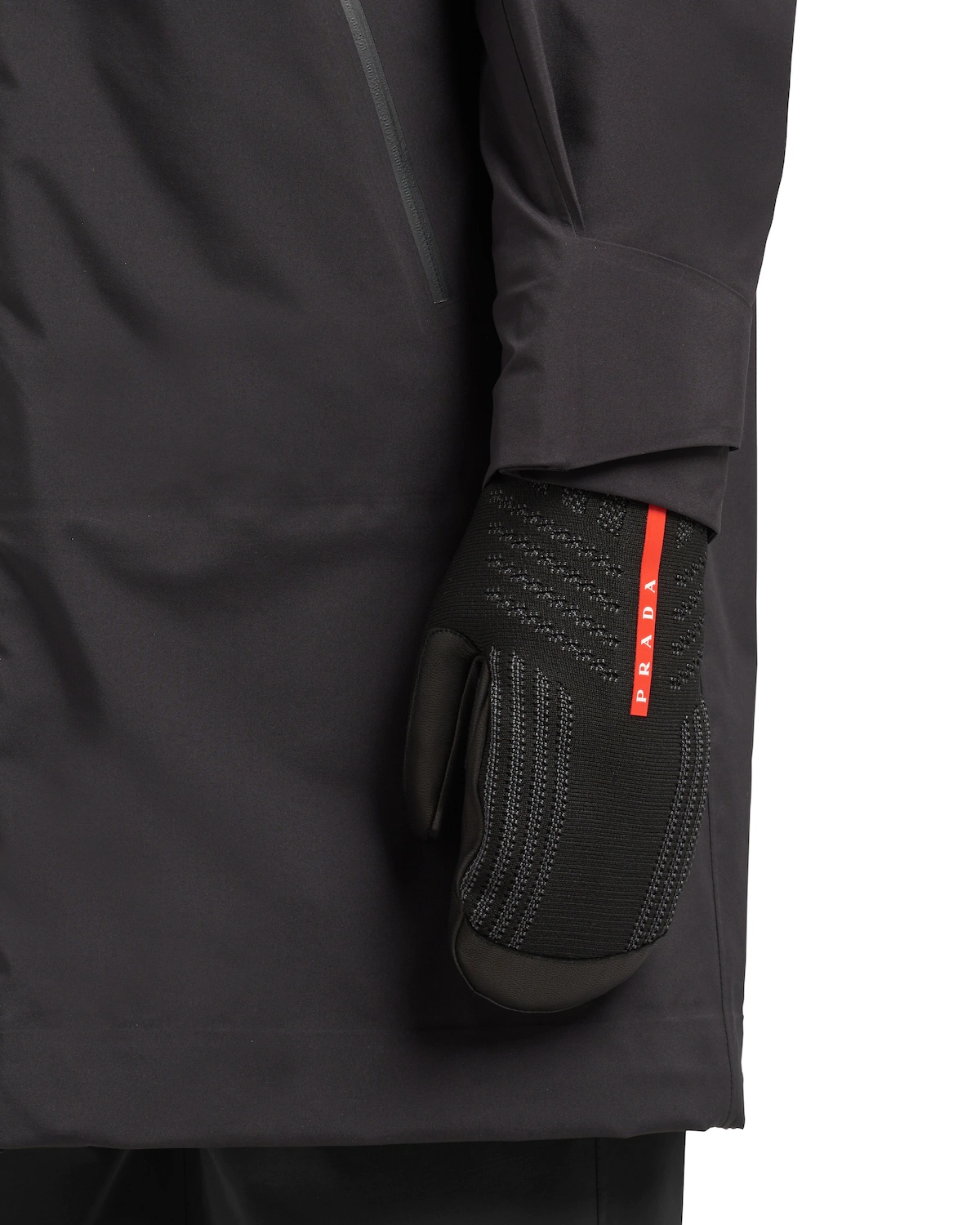 GORE-TEX, leather and knit ski mittens - 2