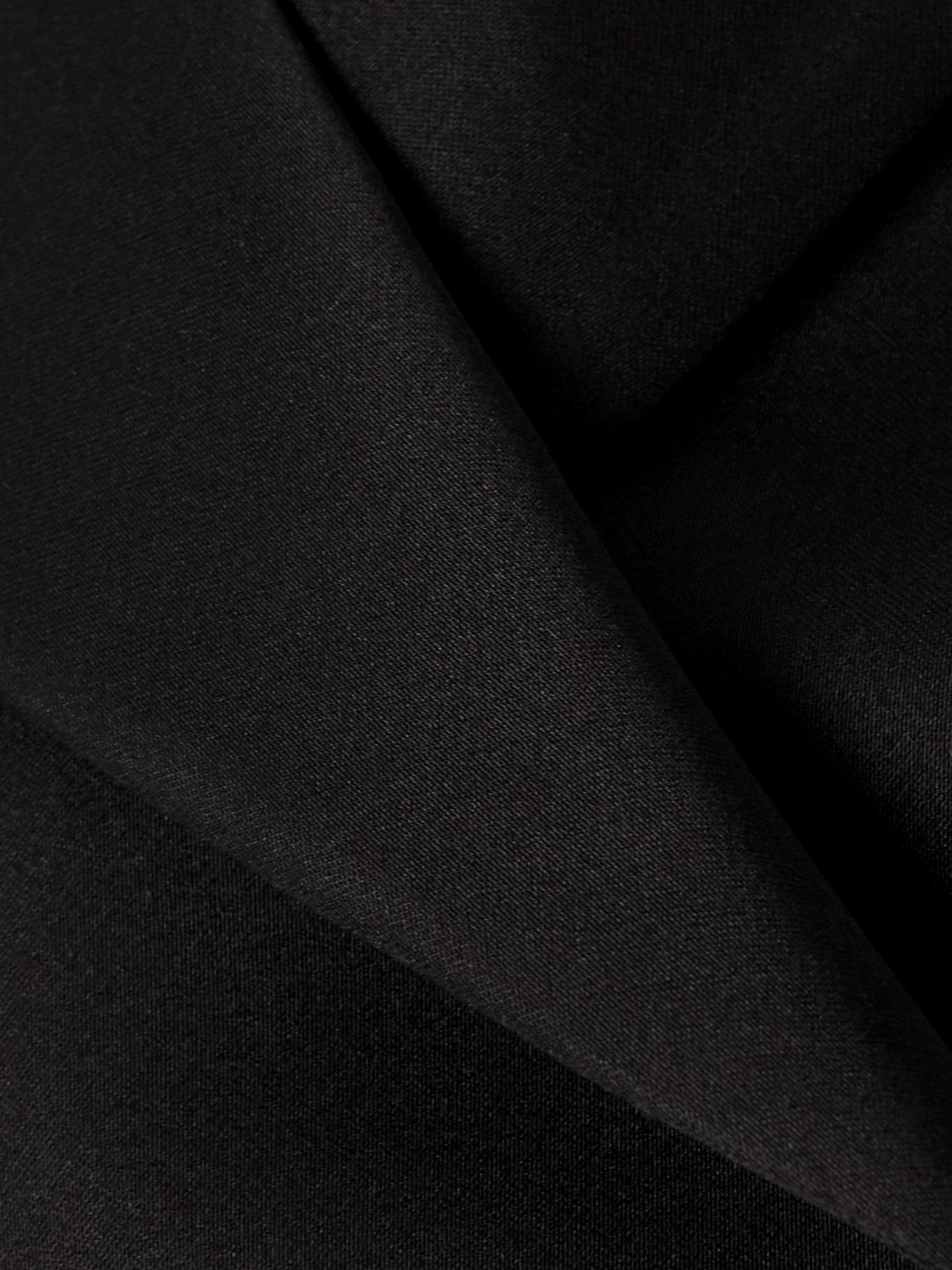 Double-breasted cropped asymmetric satin-crepe blazer - 4
