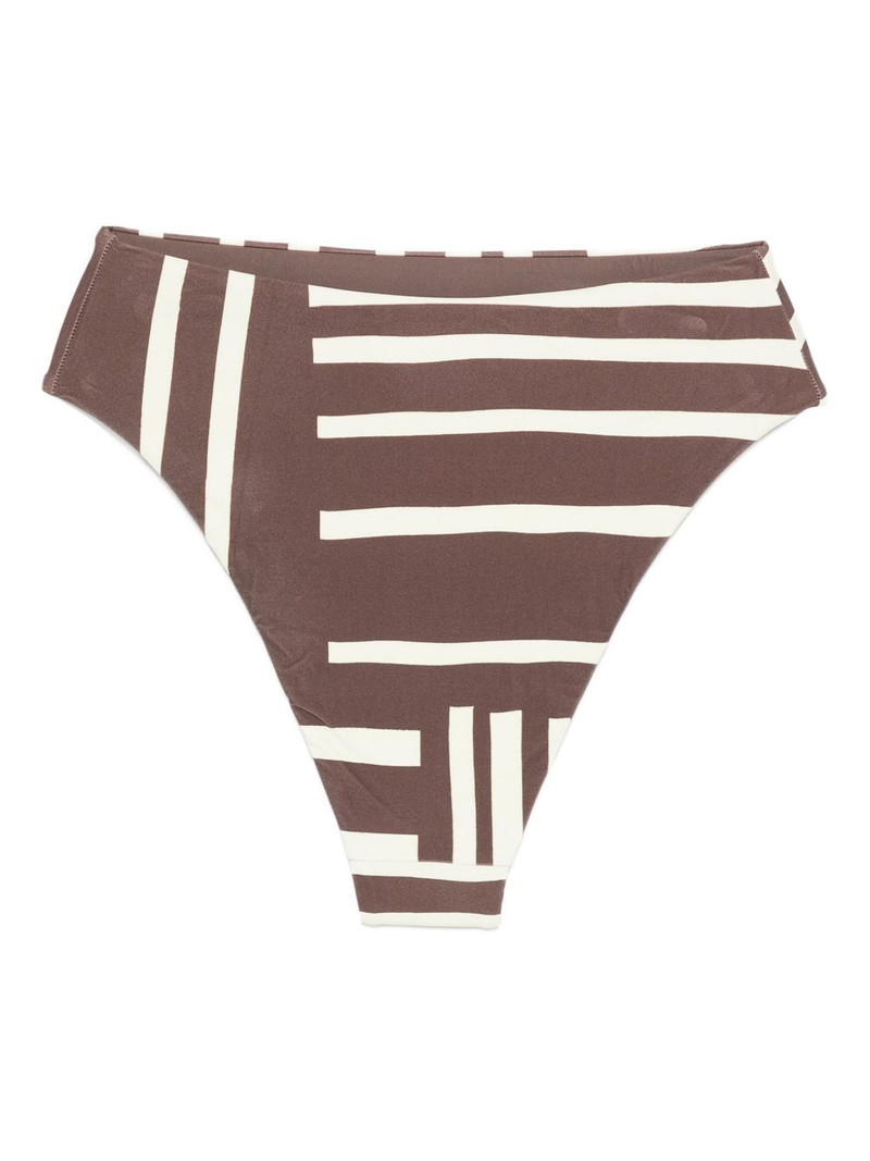 SIR. Linocut striped bikini bottom outlook