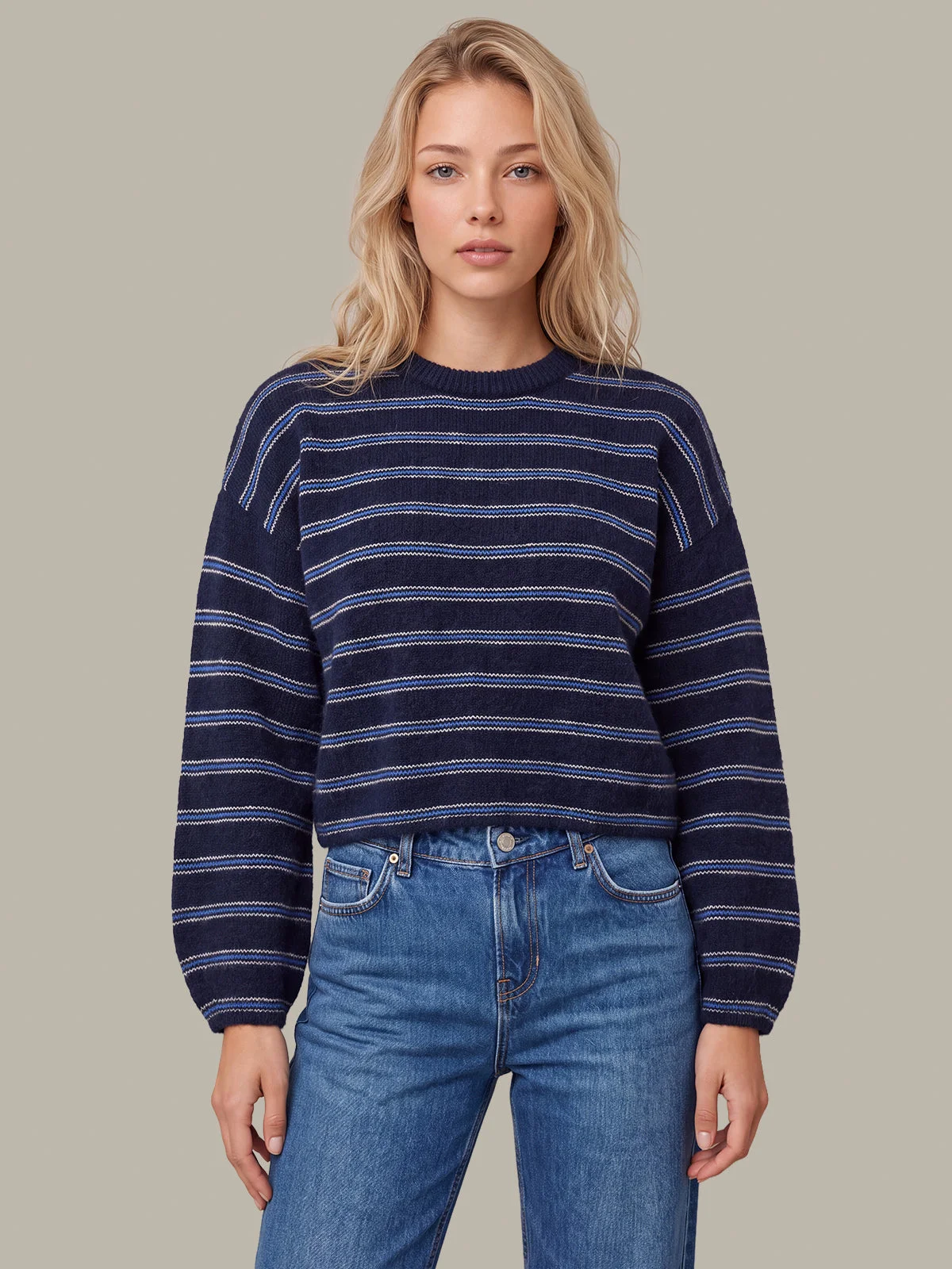 Kensington Cropped Full Sleeve Pullover - 1