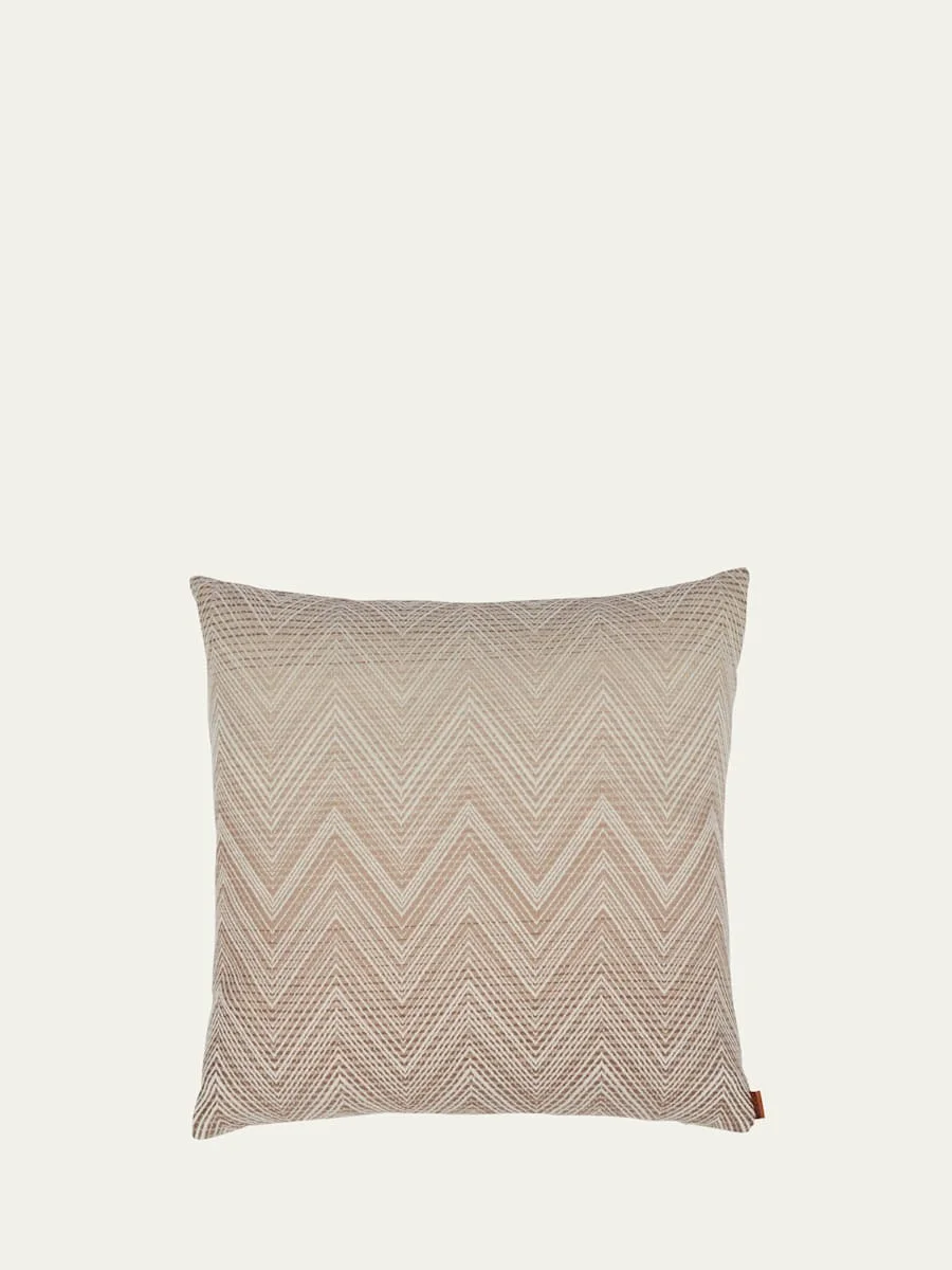 Timmy Merino Wool Ombre Chevron Cushion - 1