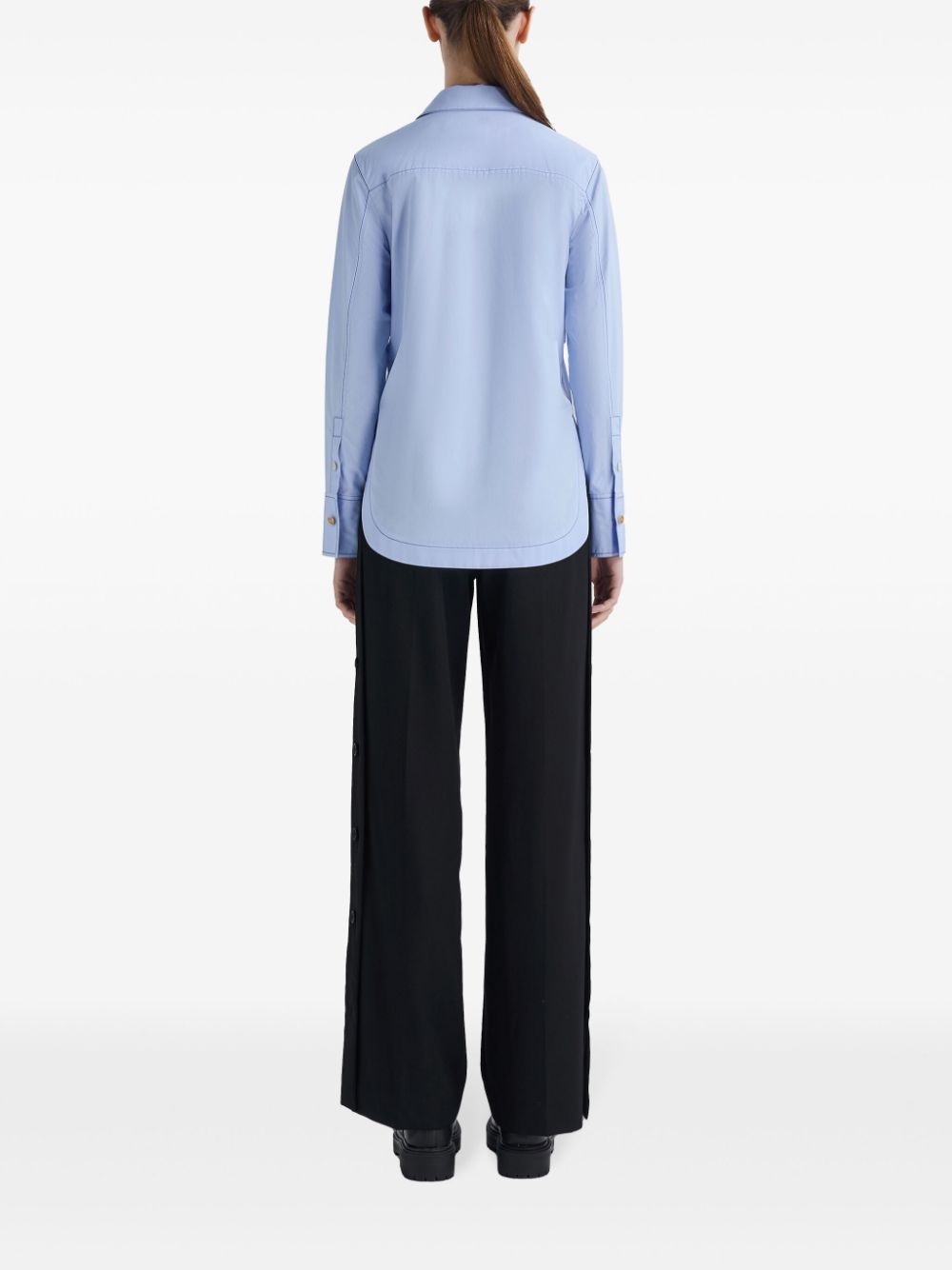 Side wrap cotton shirt - 4