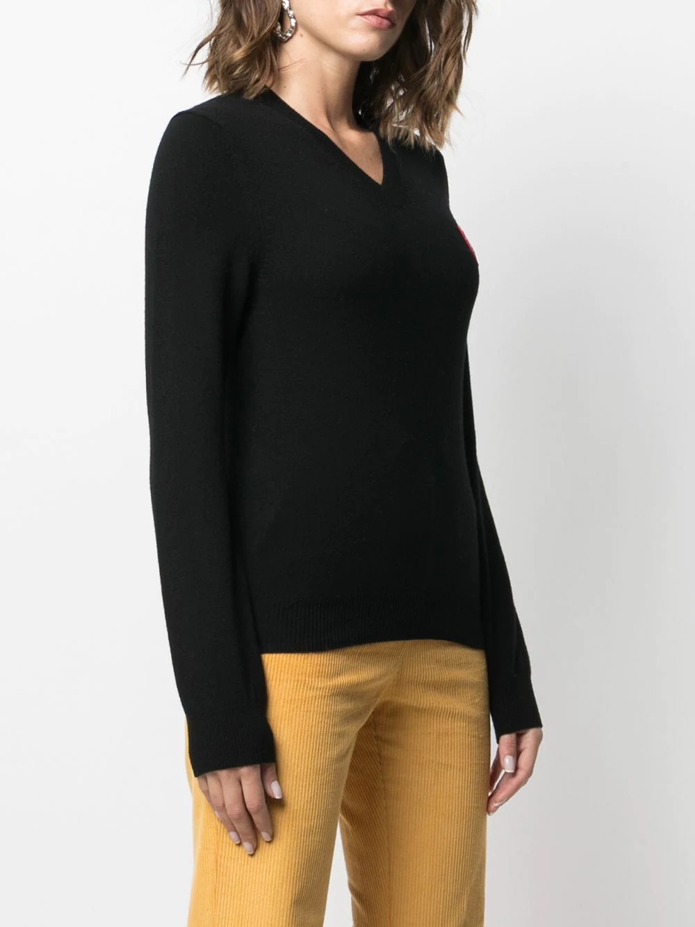 V-neck overlapping heart top - 3