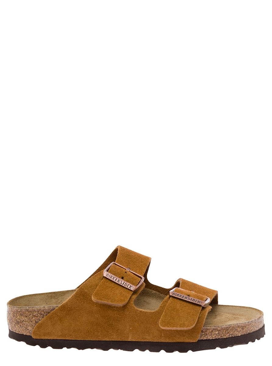 BIRKENSTOCK SANDALI SLIP-ON 'ARIZONA' CON LOGO INCISO IN SUEDE E SUGERO MARRONE DONNA - 1