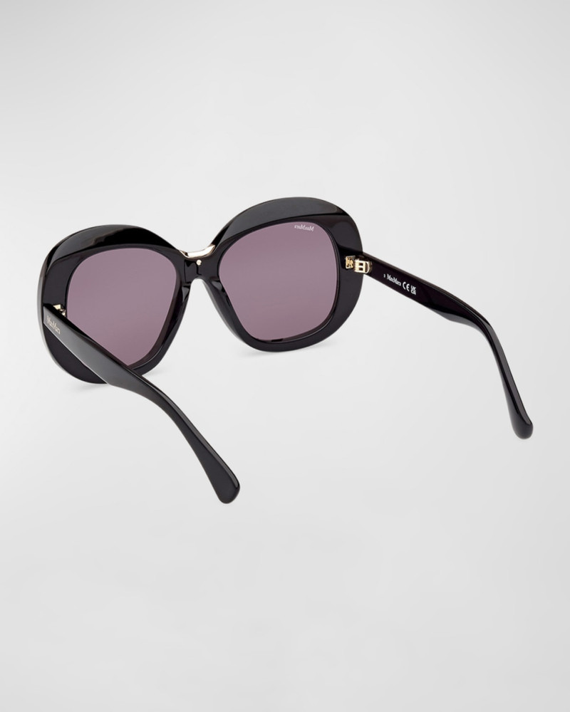 Max Mara Edna Acetate Round Sunglasses outlook