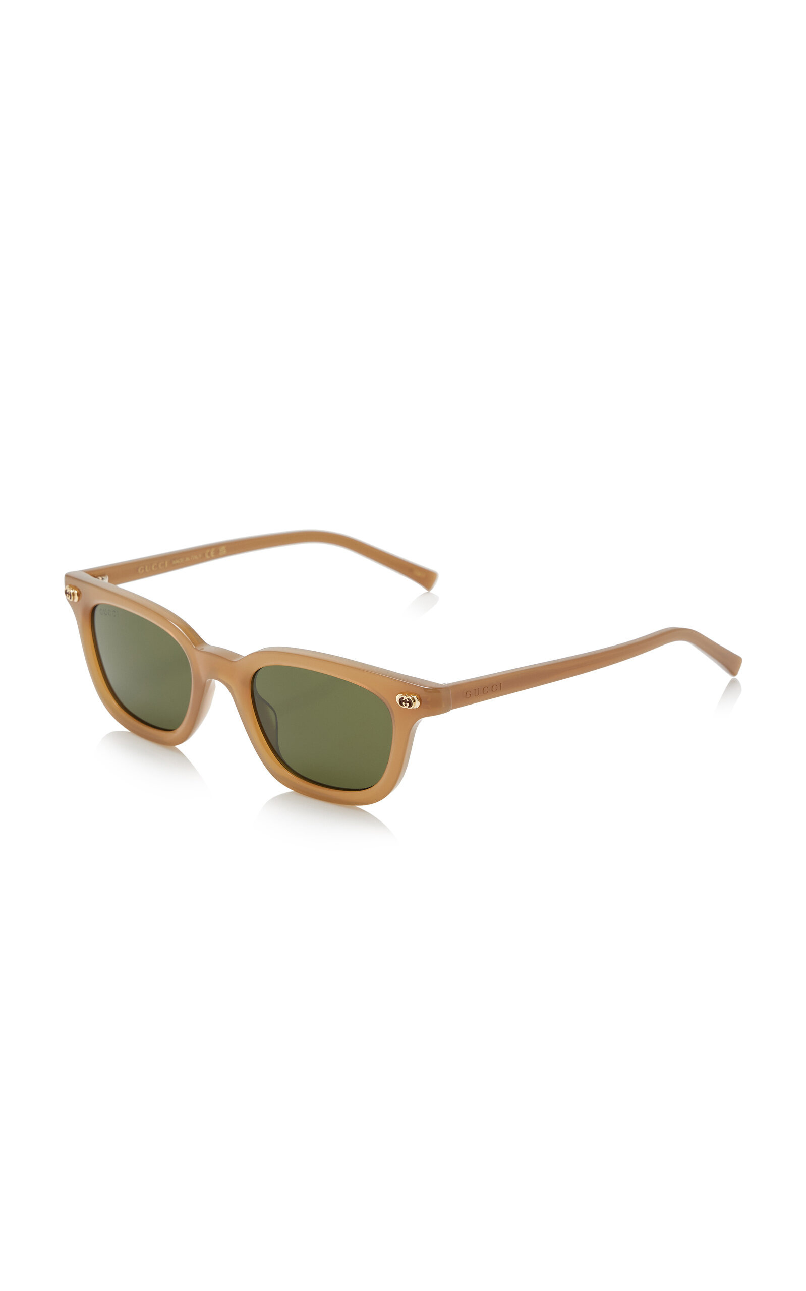 Rectangle-Frame Acetate Sunglasses brown - 3