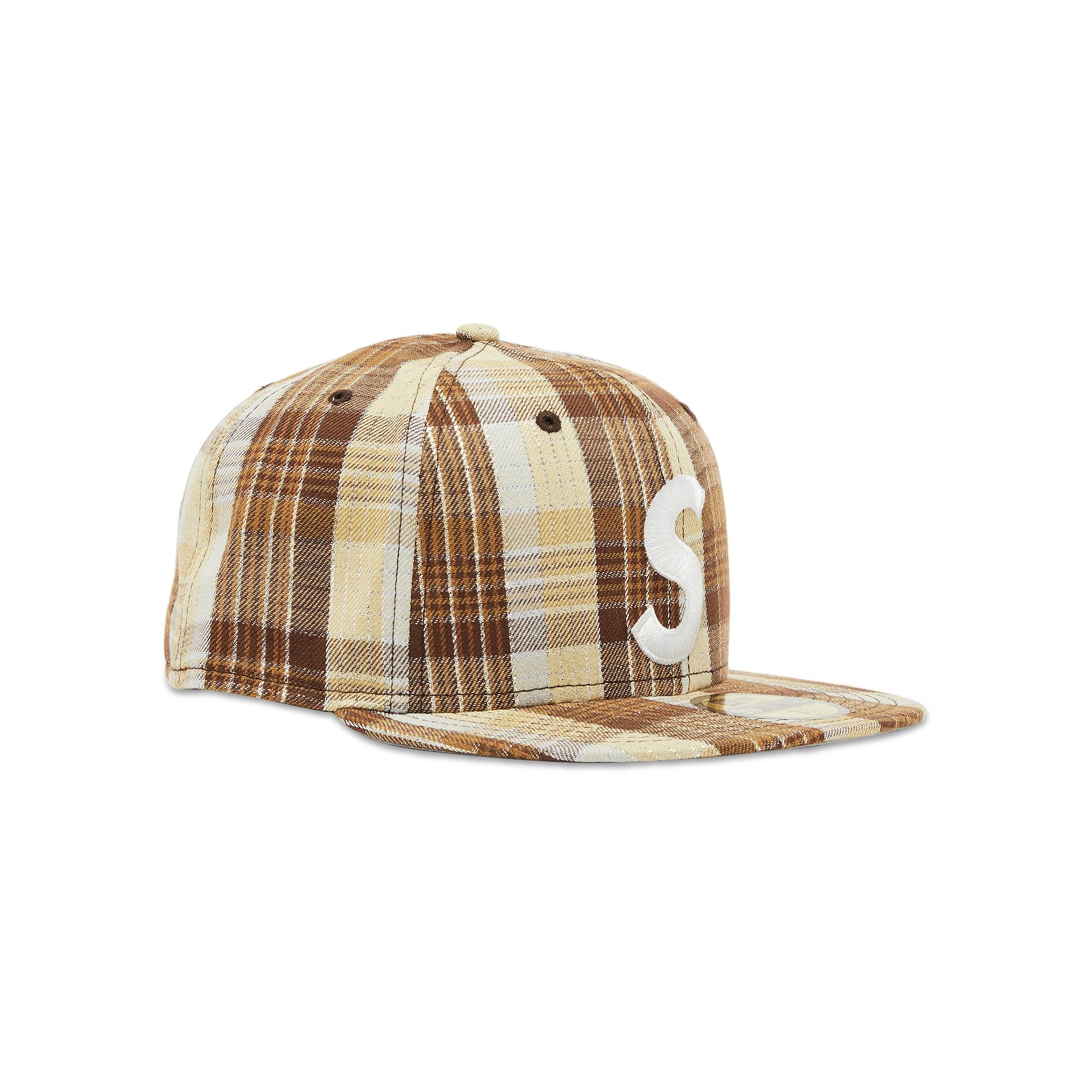 Supreme Metallic Plaid S Logo New Era 'Brown' - 2