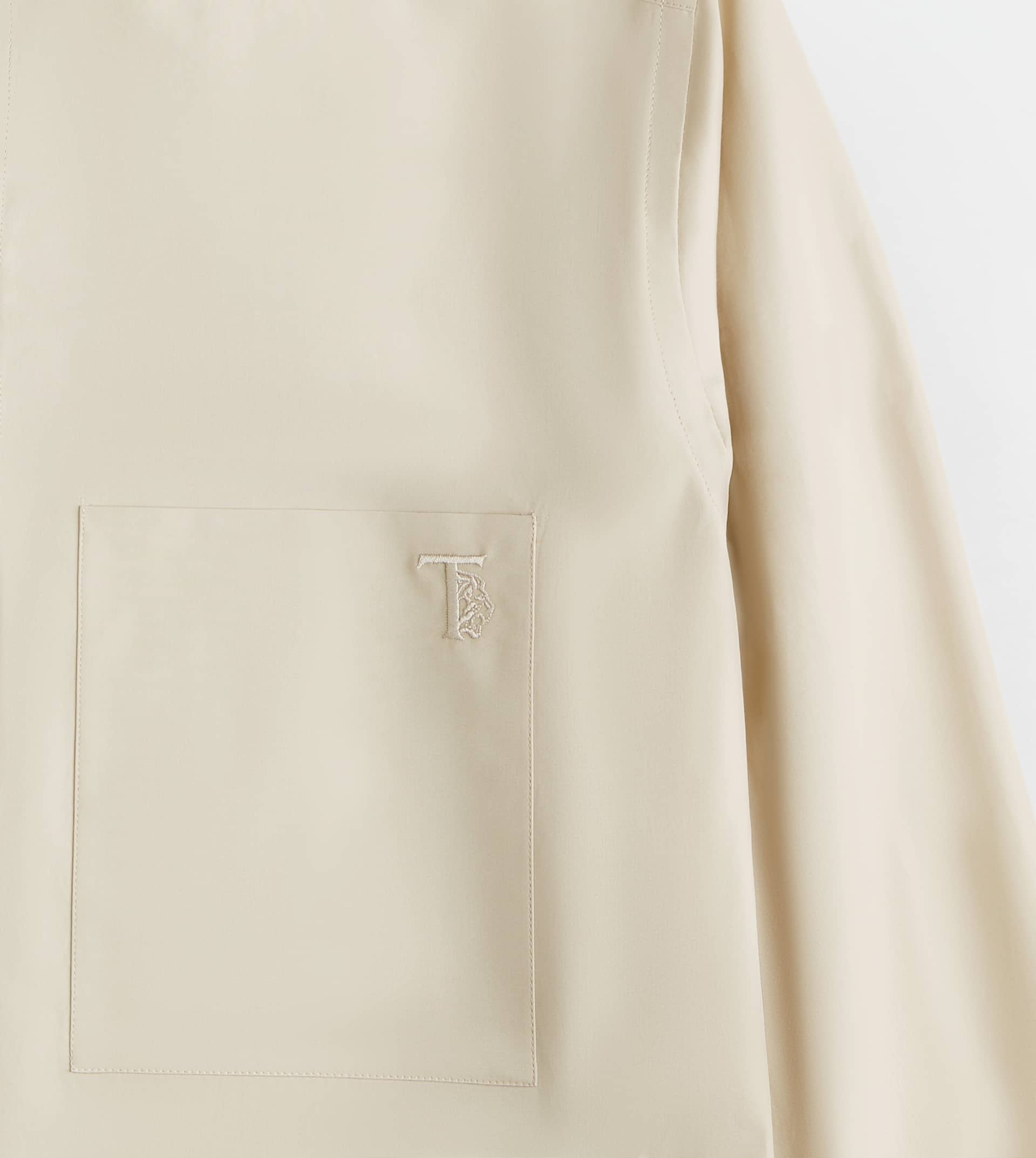 SHIRT IN COTTON - BEIGE - 9