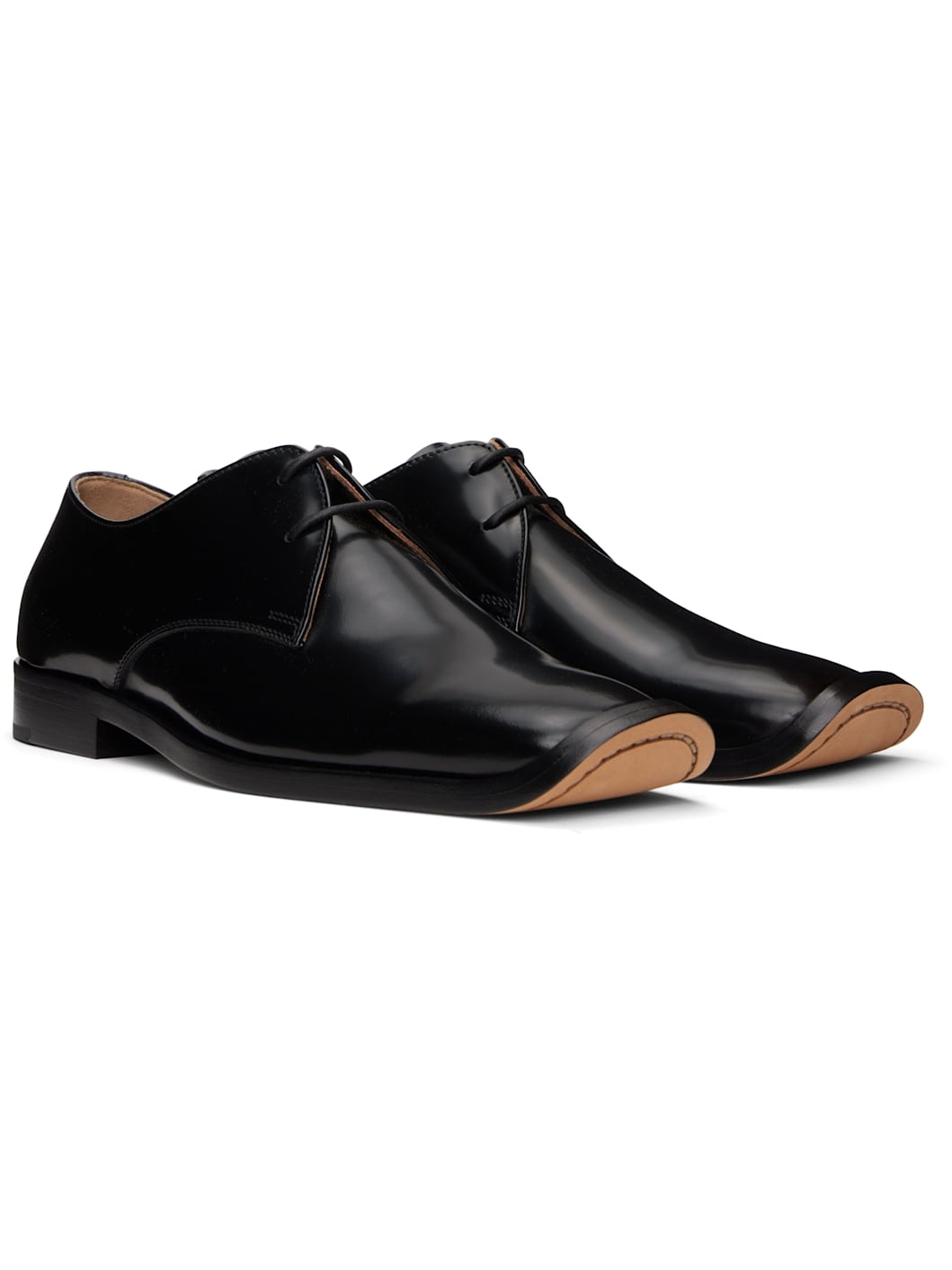 Black Comma Lace-Up Derbys - 4