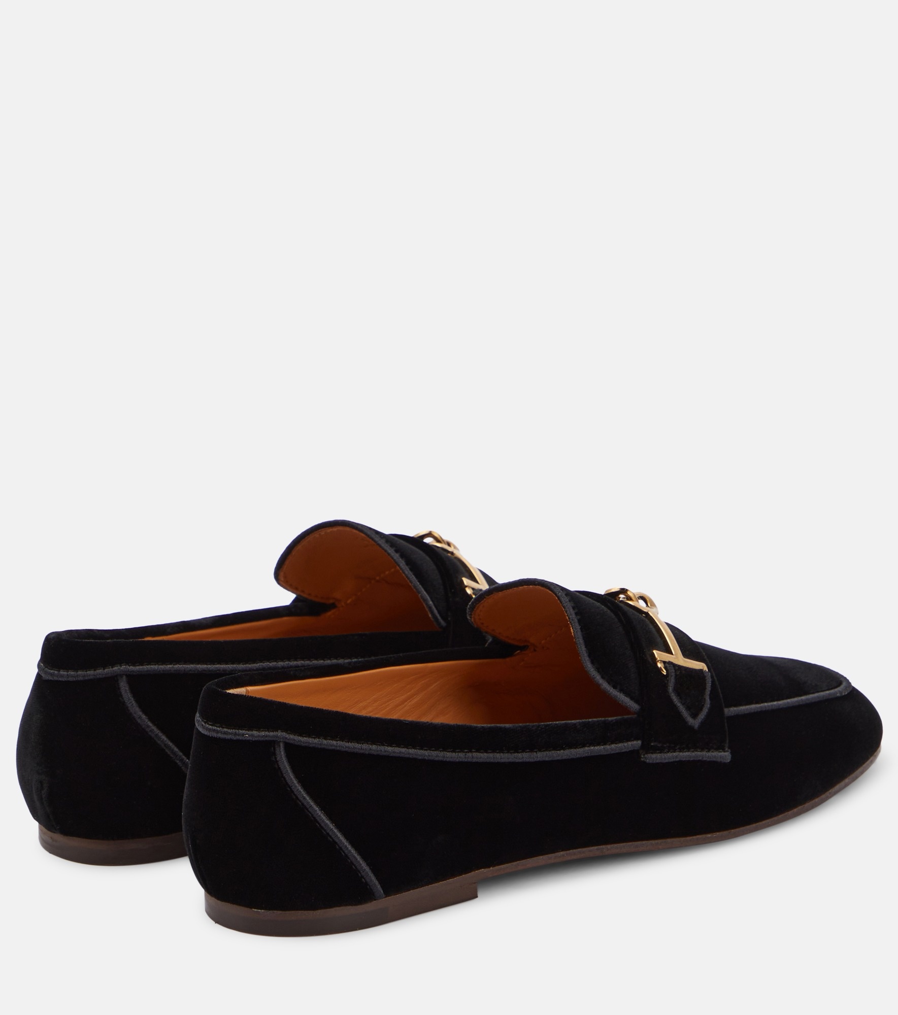 Embellished velvet loafers - 3