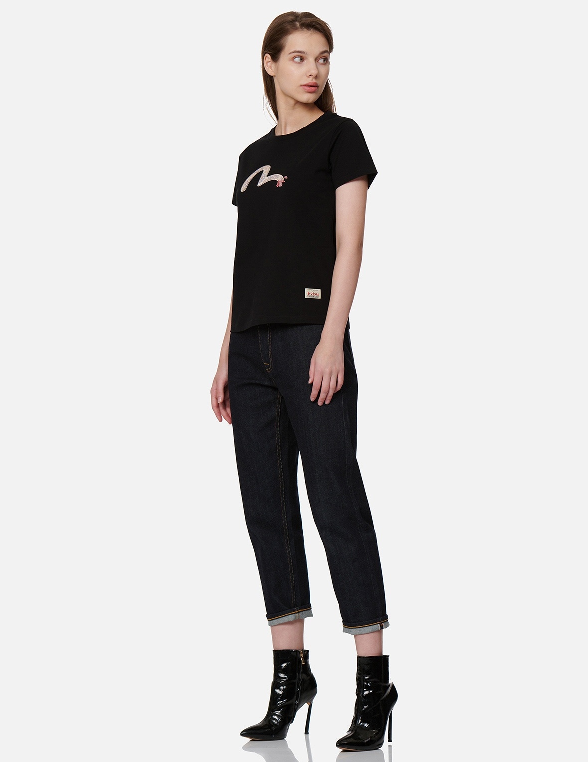 WAVE-PATTERN SEAGULL EMBROIDERY T-SHIRT - 3