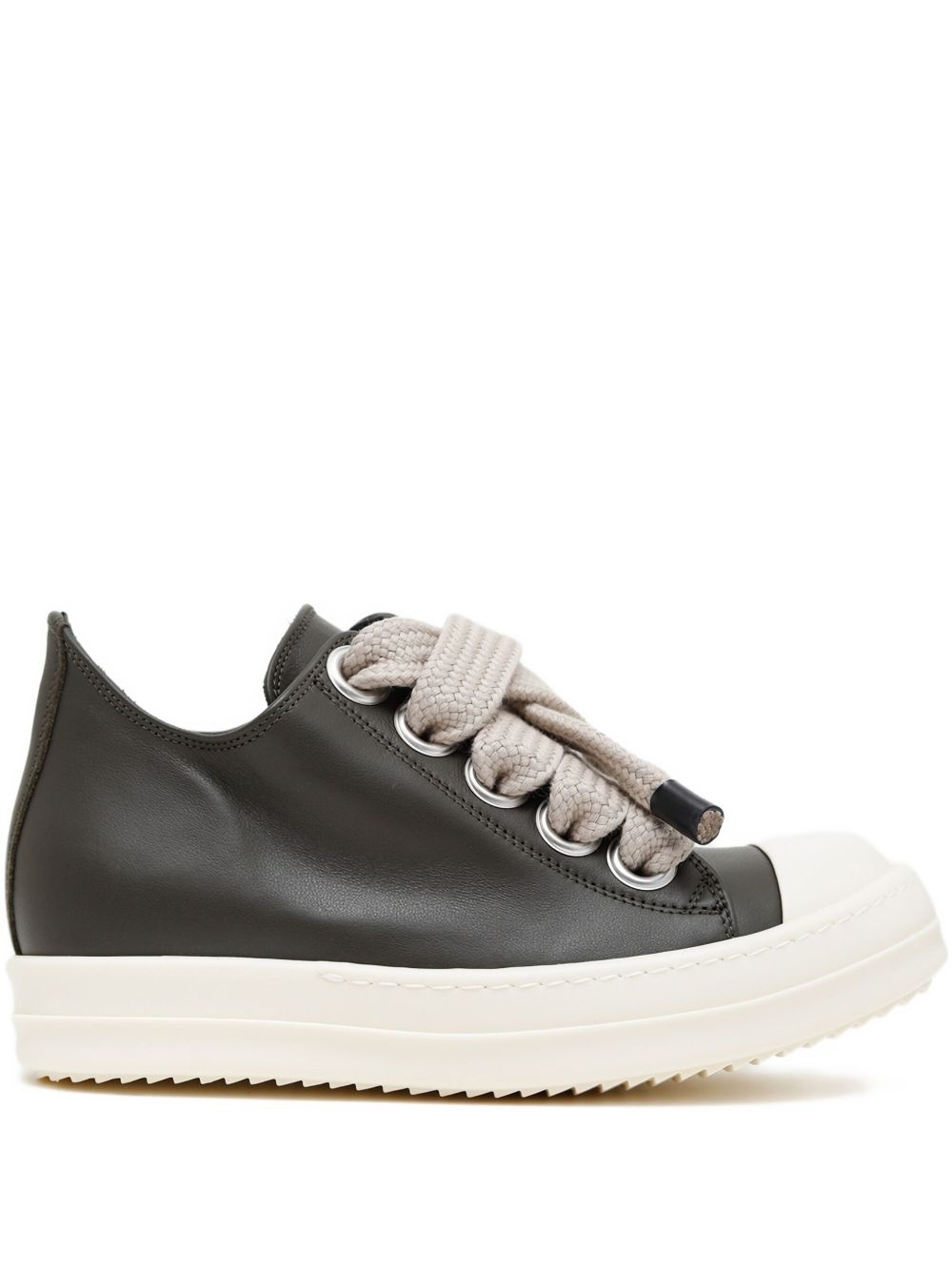 leather lace-up sneakers - 1