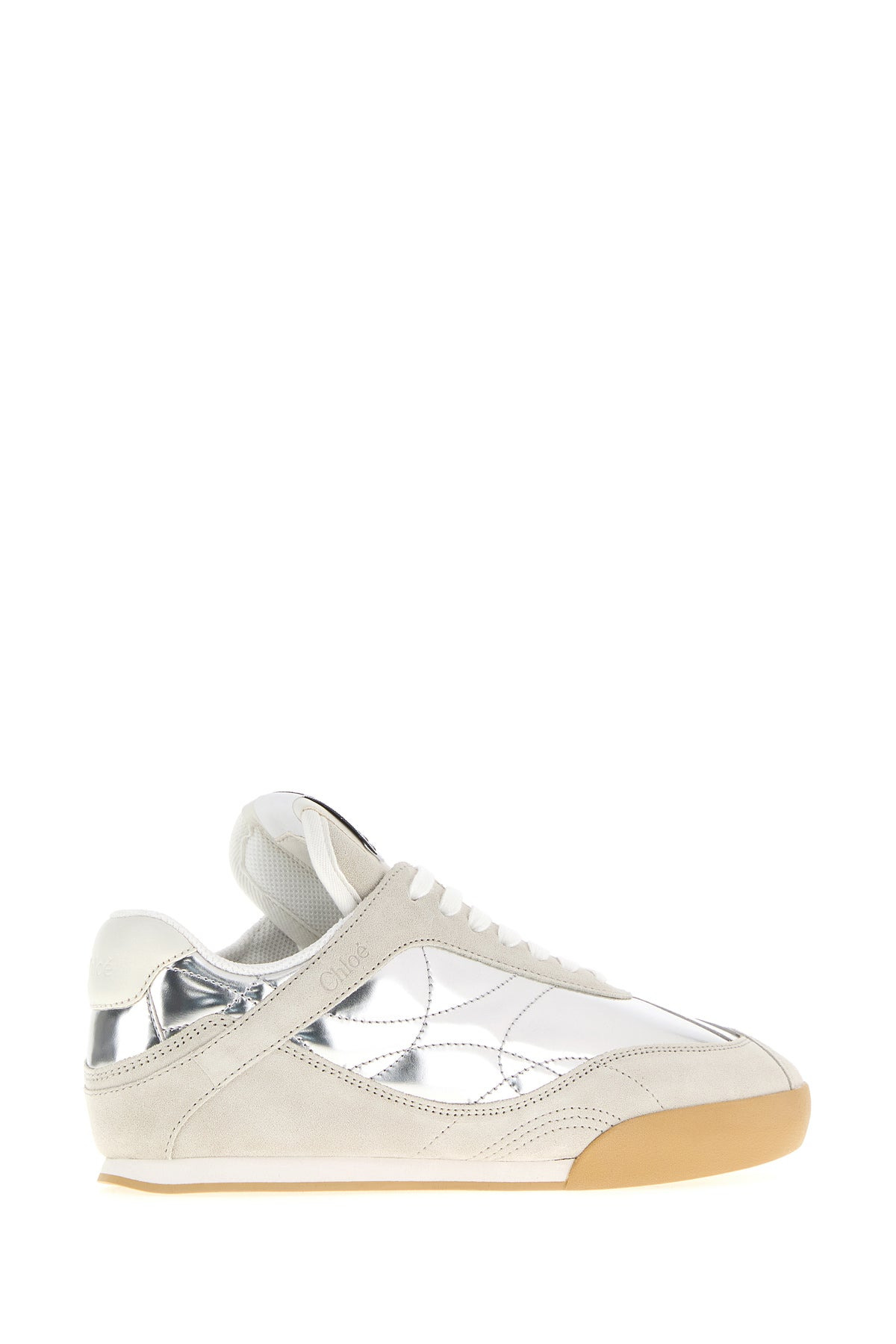 Two-tone leather and suede Chloé Kick sneakers - 3