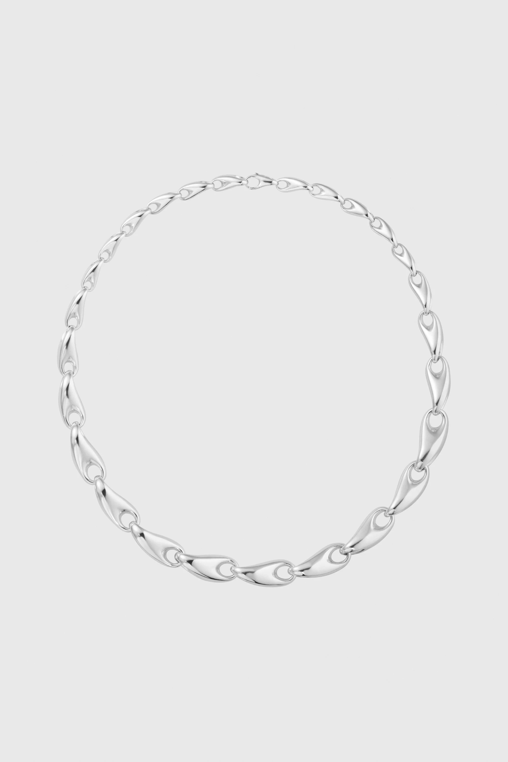 Sterling Silver Reflect Link Necklace - 1