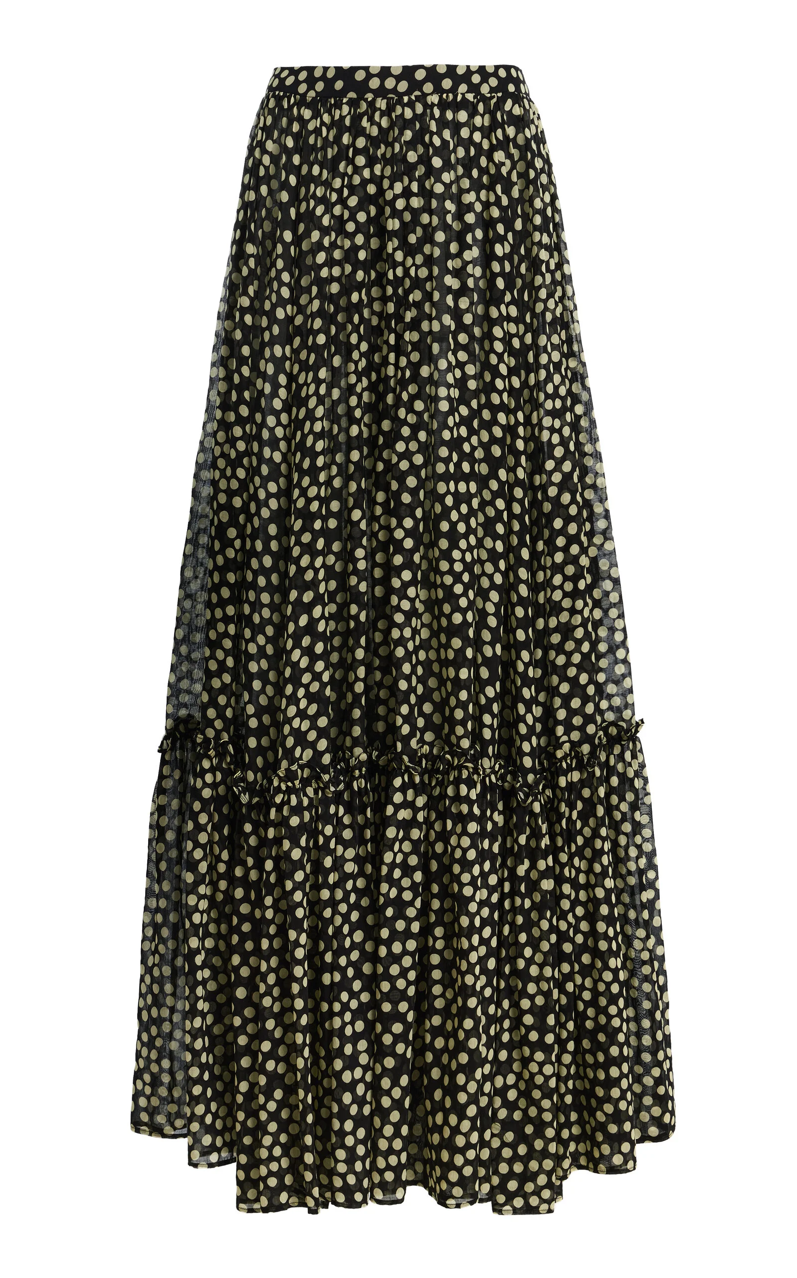 Jade Cotton-Silk Maxi Skirt - 1