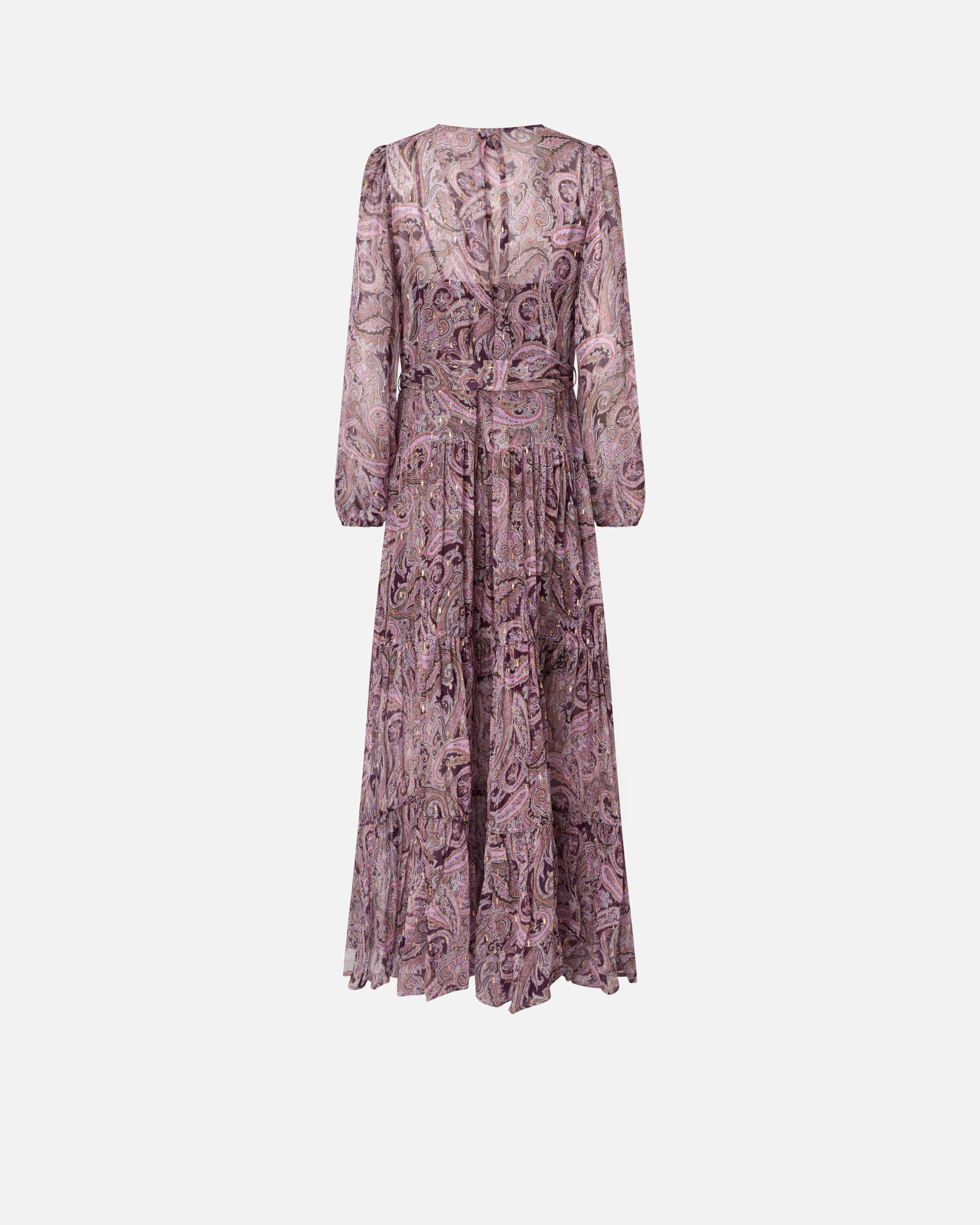 LONG DRESS WITH METALLIC CASHMERE PRINT - 6