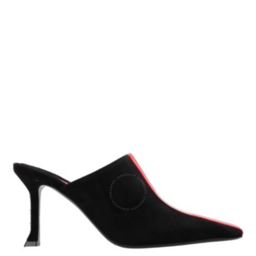 Ferragamo Ladies Black Graphic Insert Sophye Mules - 1