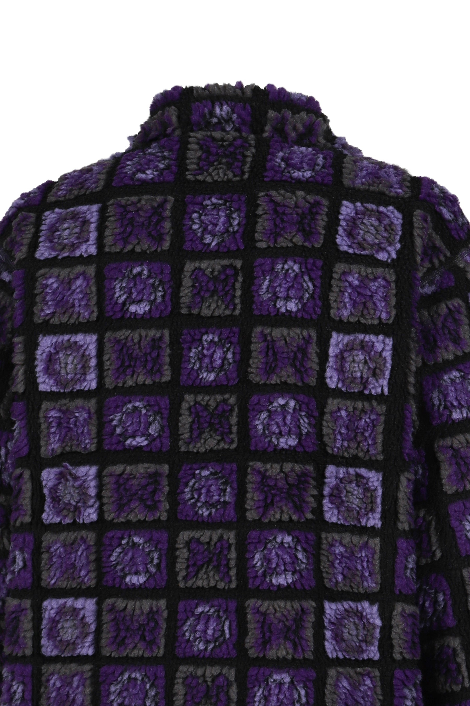 FUR JACKET - PAPILLON PLAID PILE / PUR BLK - 5