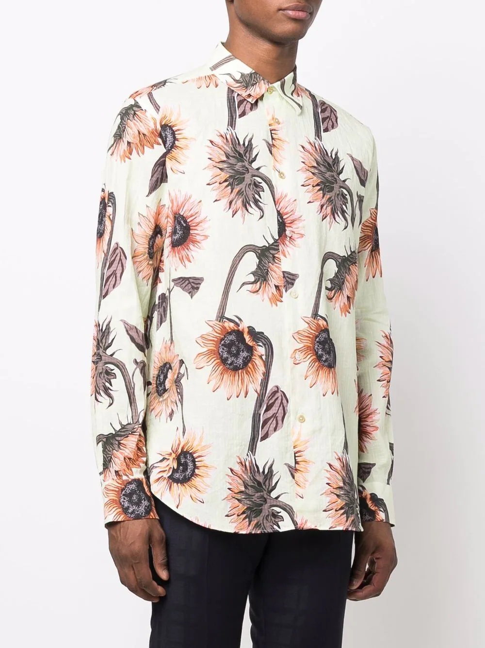 sunflower-print shirt - 3