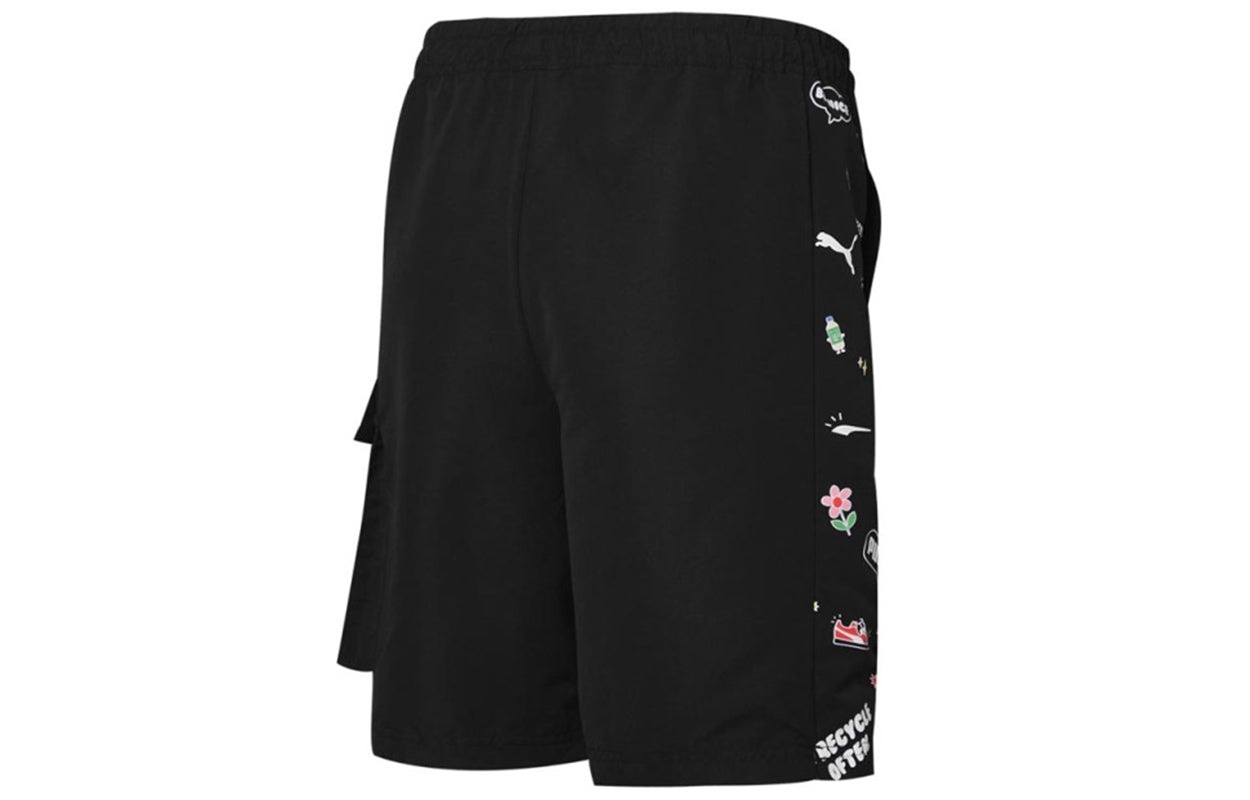 PUMA Awareness Cargo Woven Shorts 'Black White' 532038-01 - 2