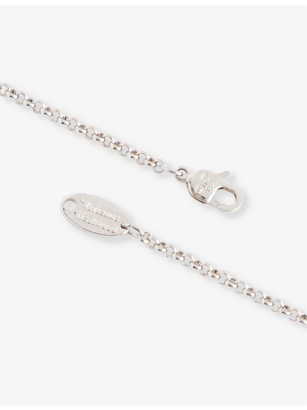 Diamante Heart silver-tone brass and crystal pendant necklace - 4