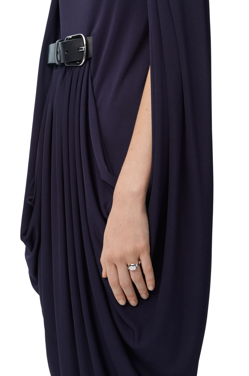 Loewe Anagram Pebble ring in sterling silver and crystals outlook