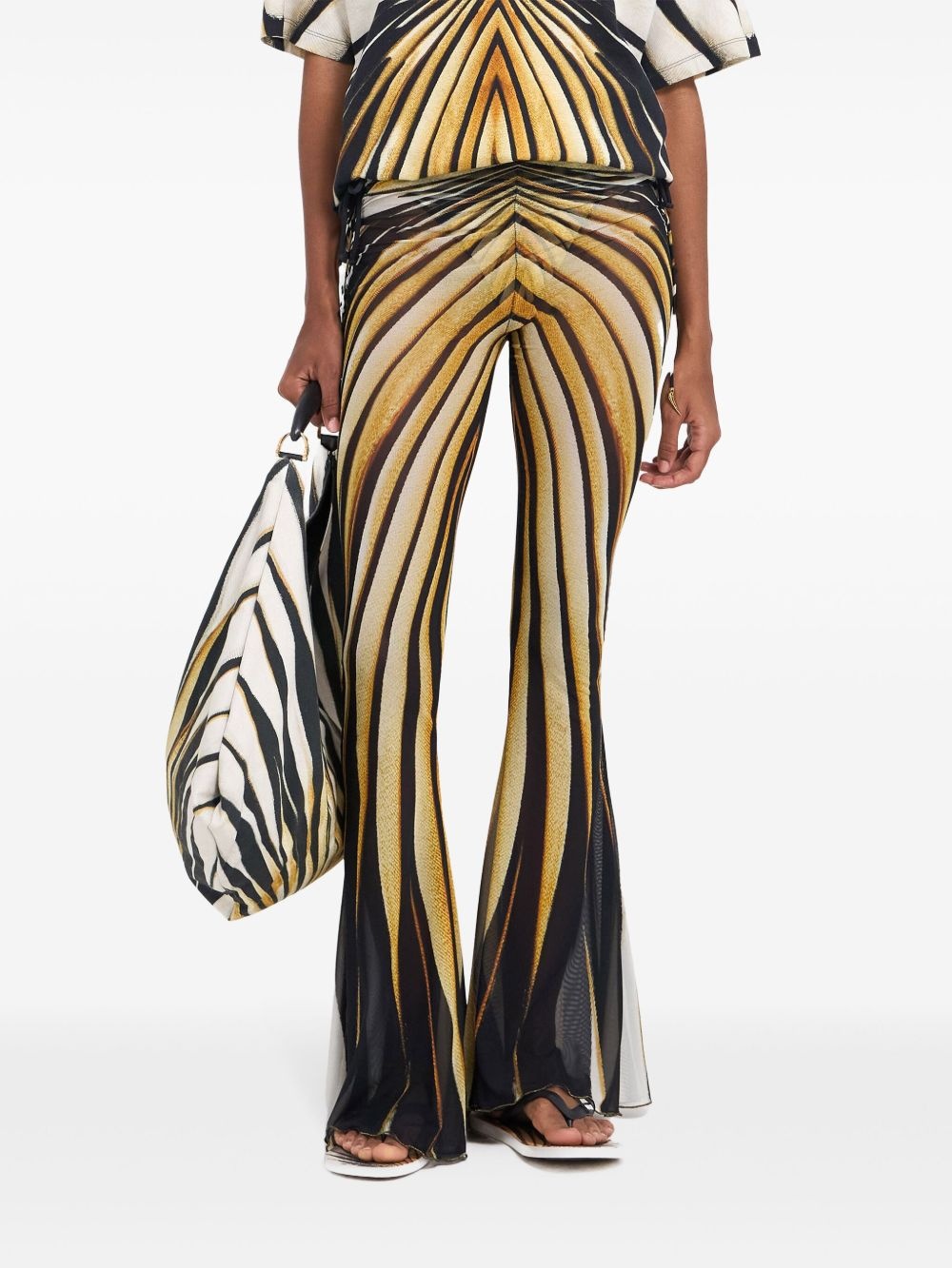 Ray Of Gold flared trousers - 3