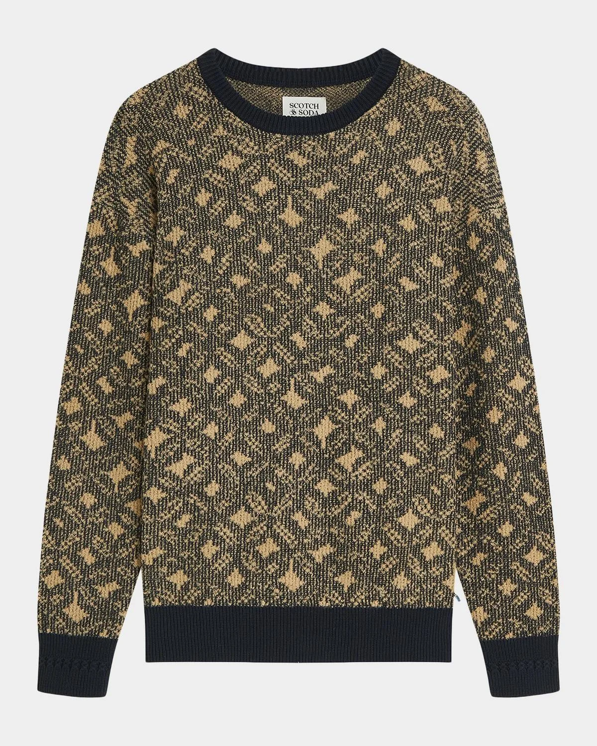 Men's Jacquard Wool Sweater - 1