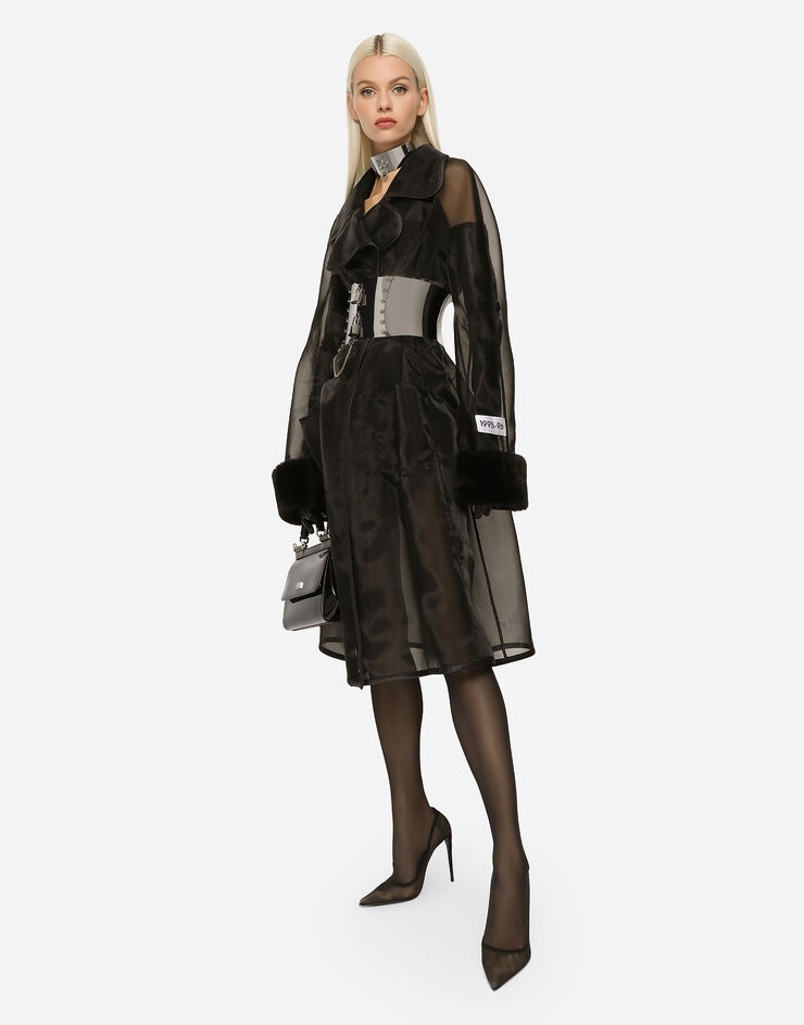 Organza trench coat with the Re-Edition label - 7