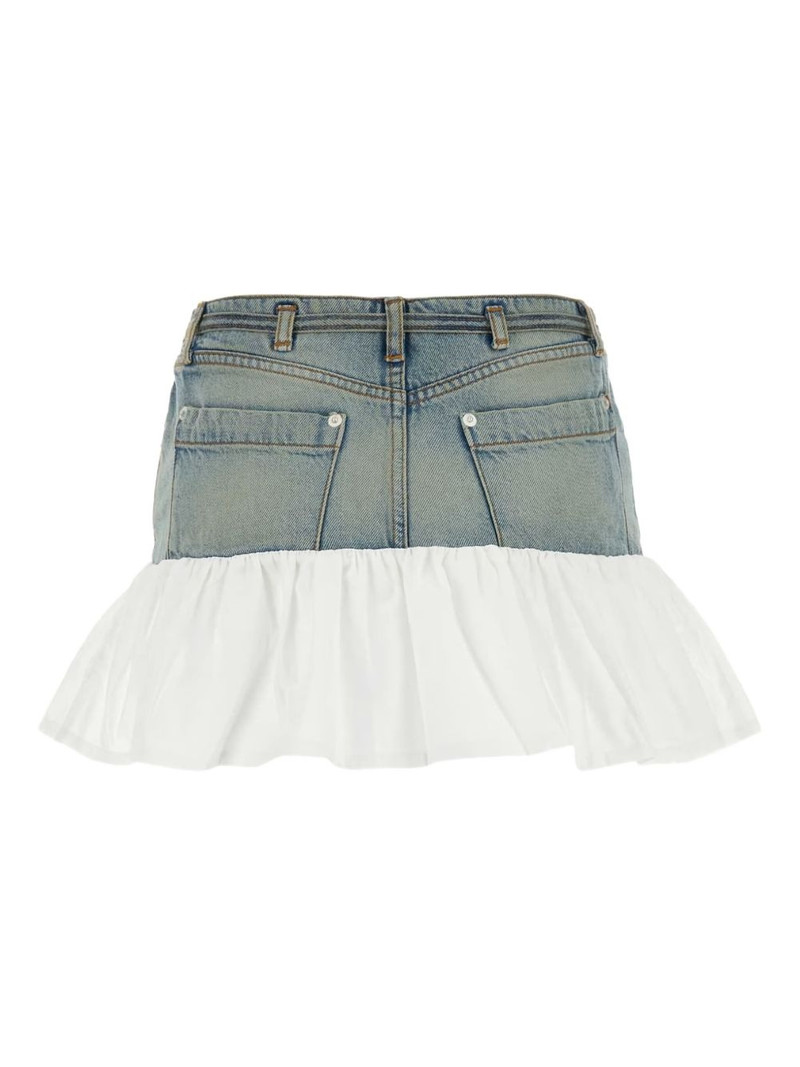 gimaguas Nena denim ruffled mini skirt outlook