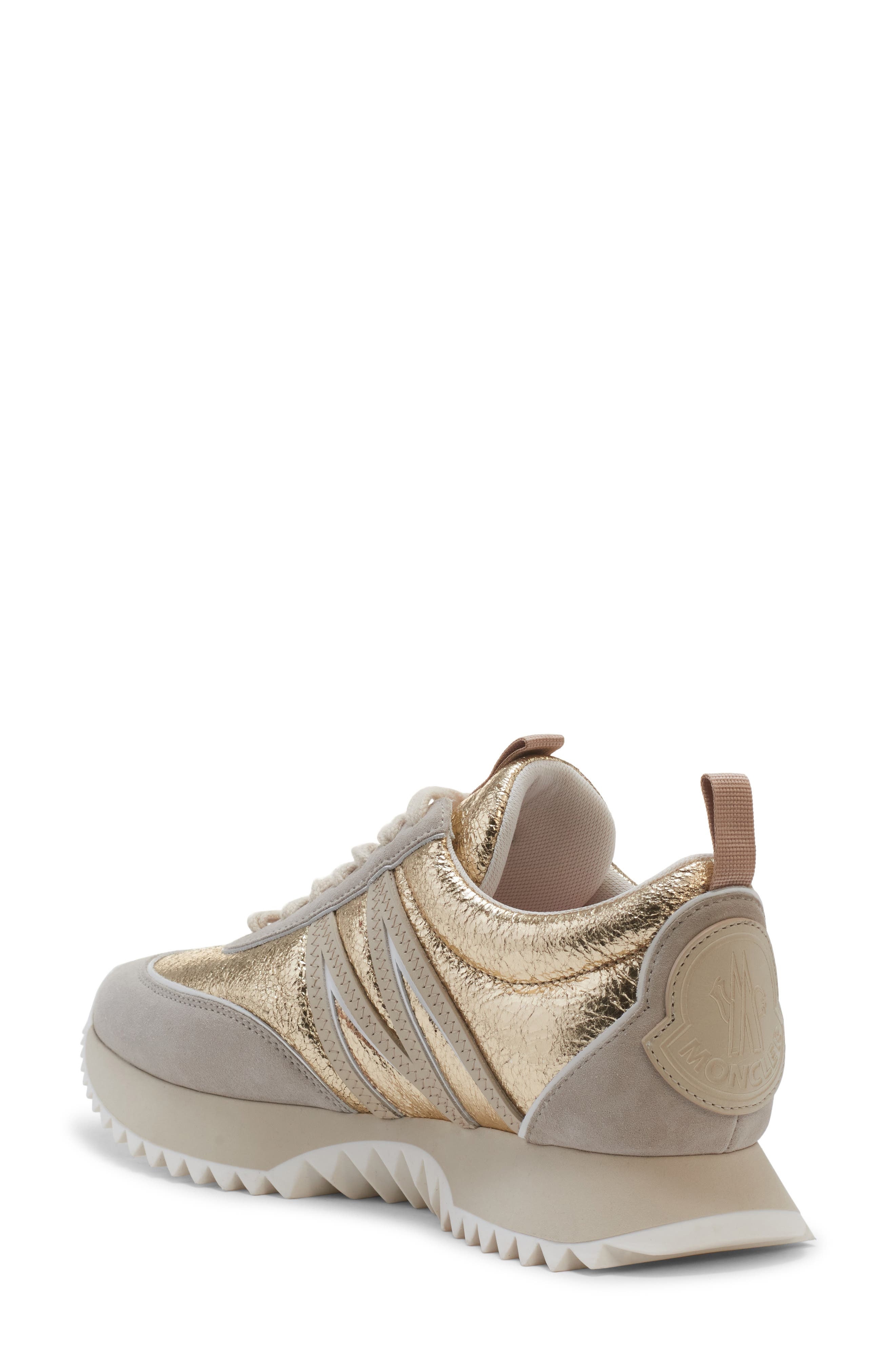 Moncler Pacey Low Top Sneaker in Gold at Nordstrom - 2